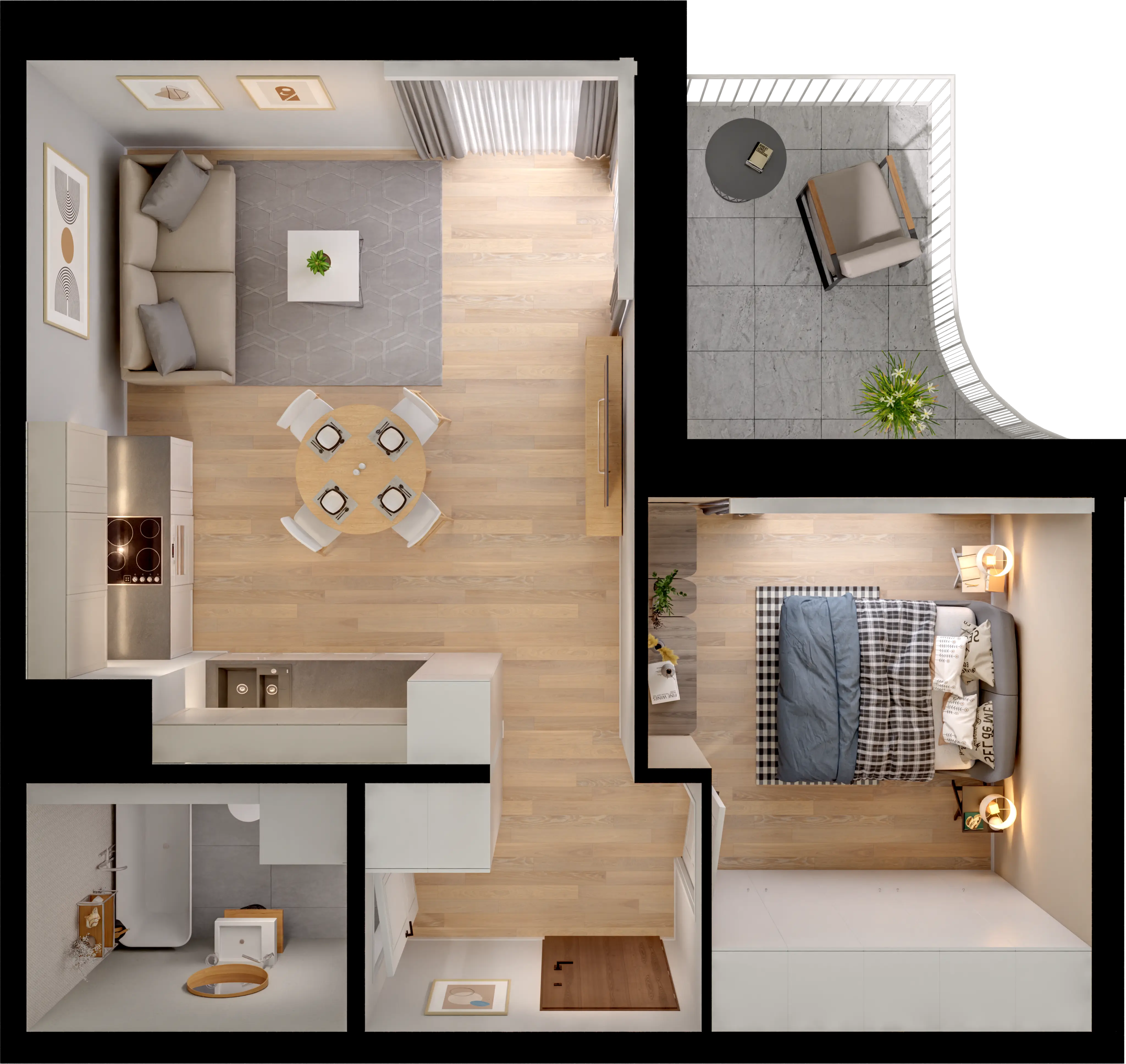 Single flat view
