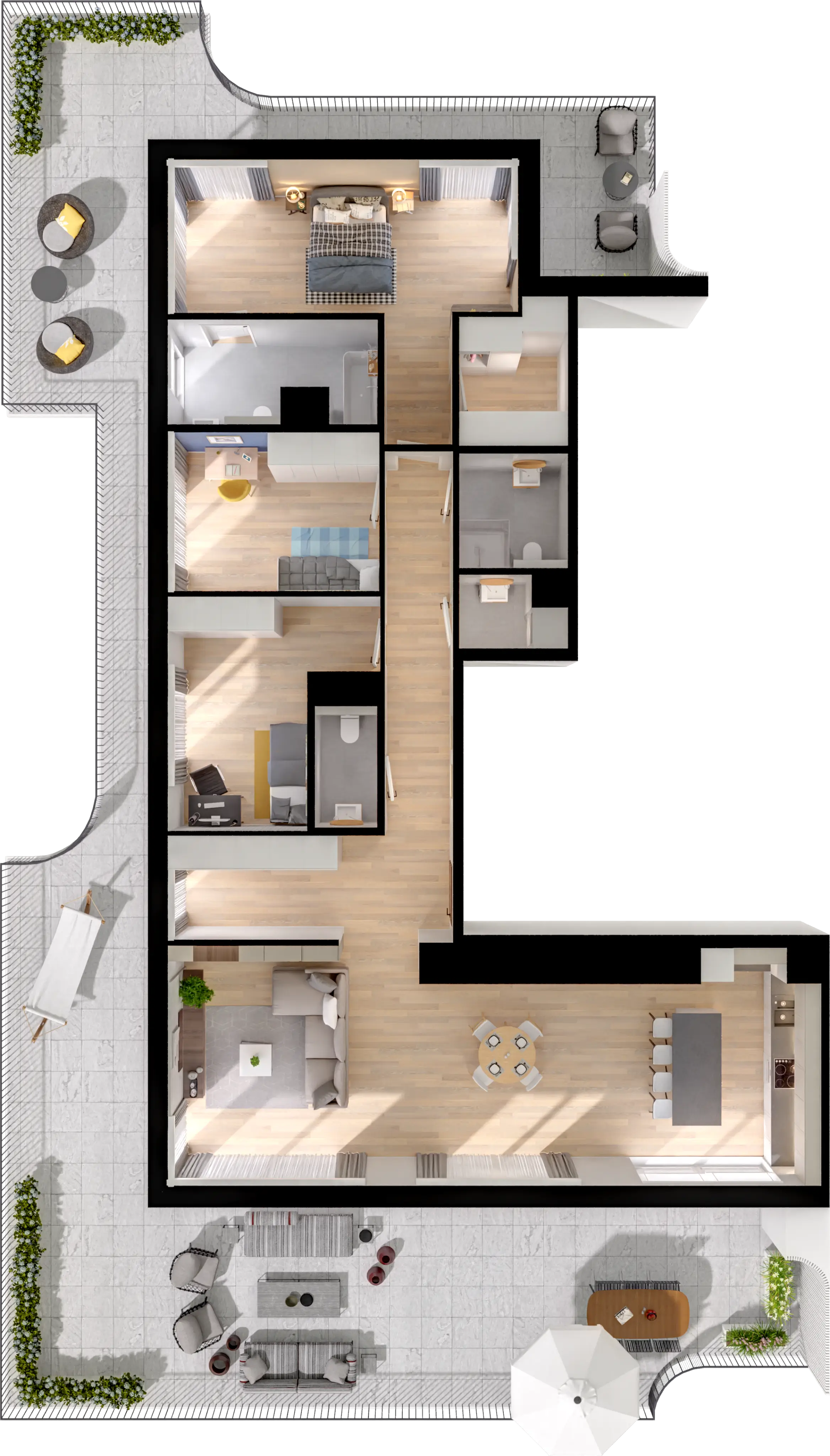 Single flat view