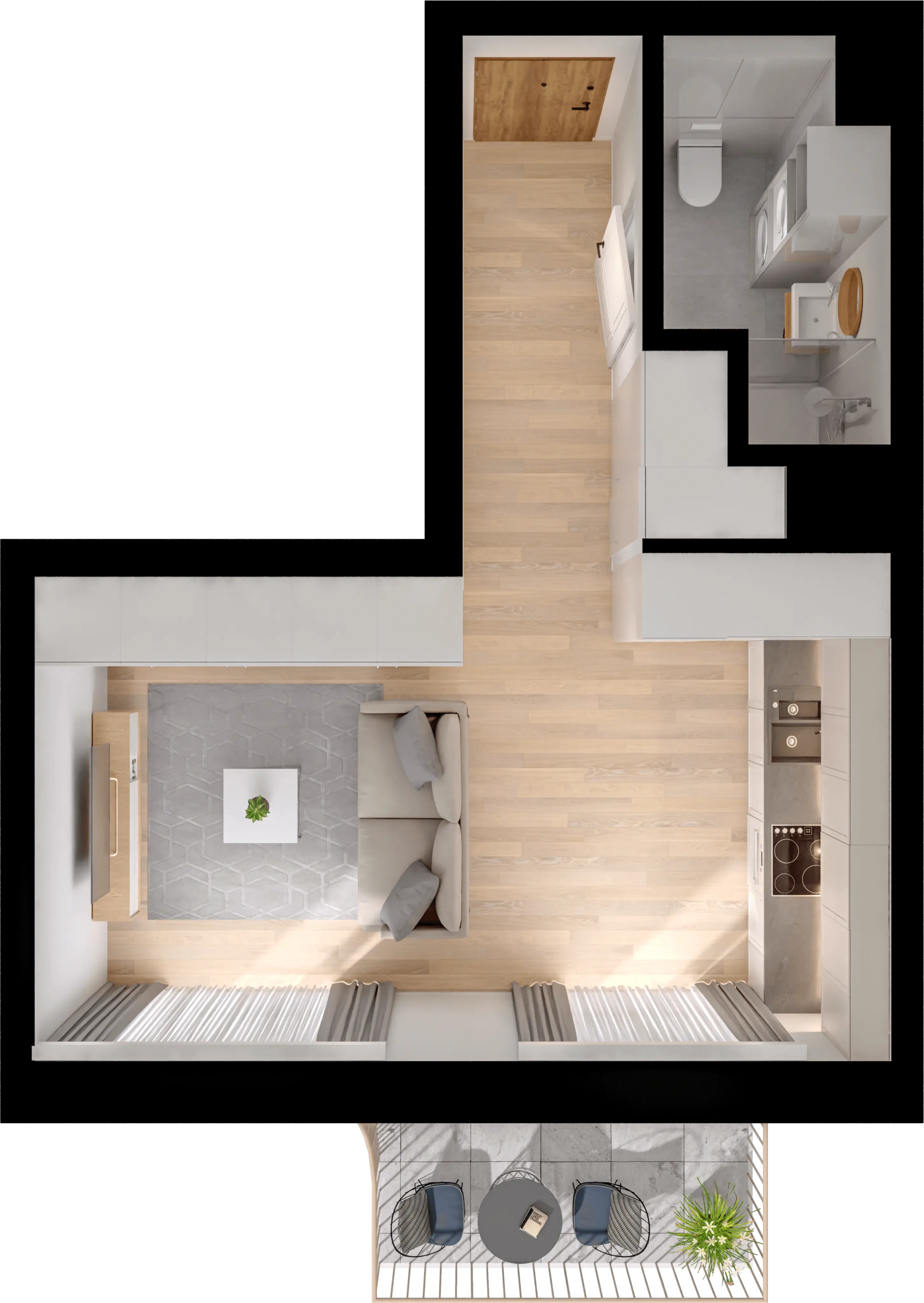Single flat view