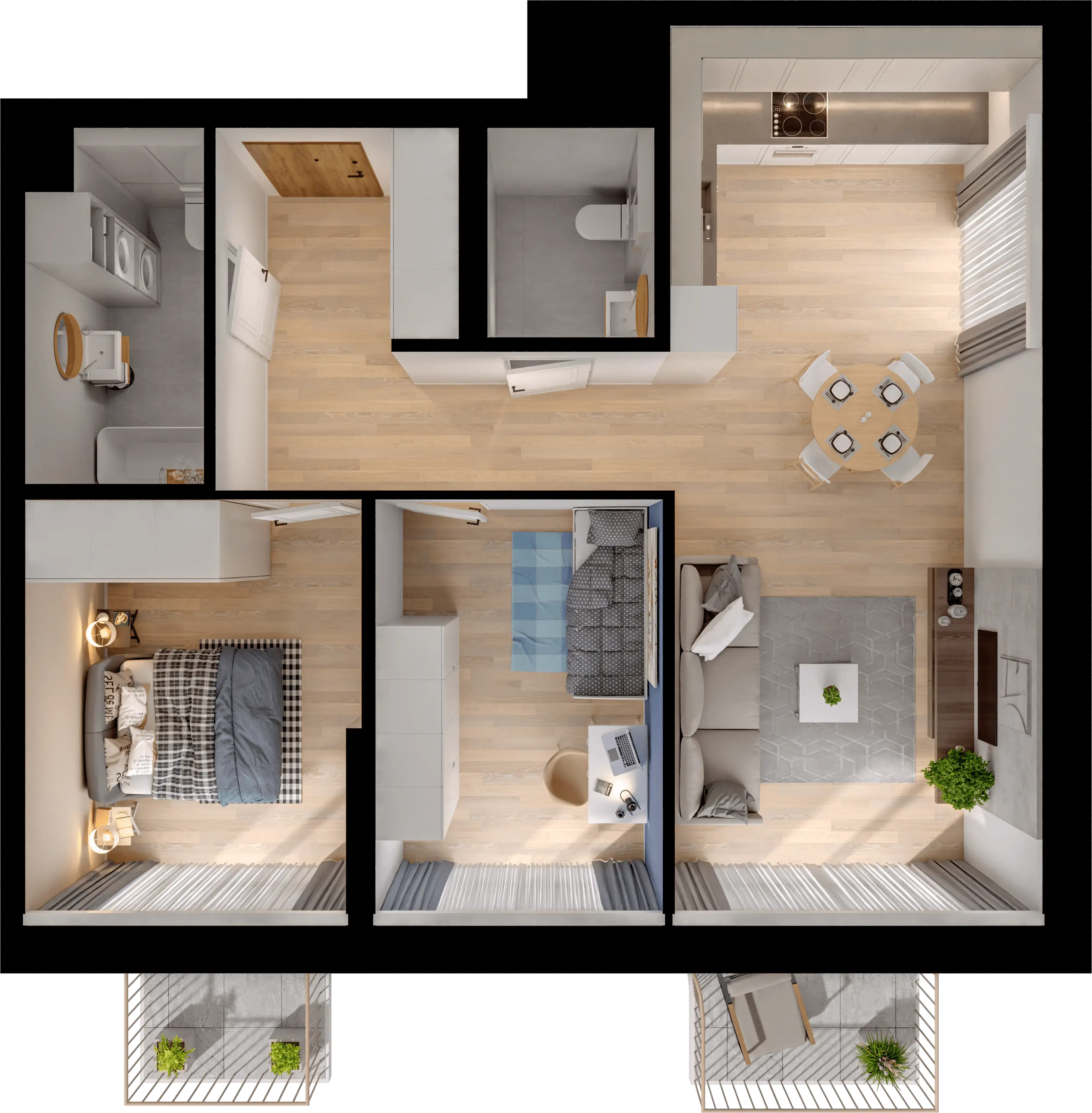 Single flat view