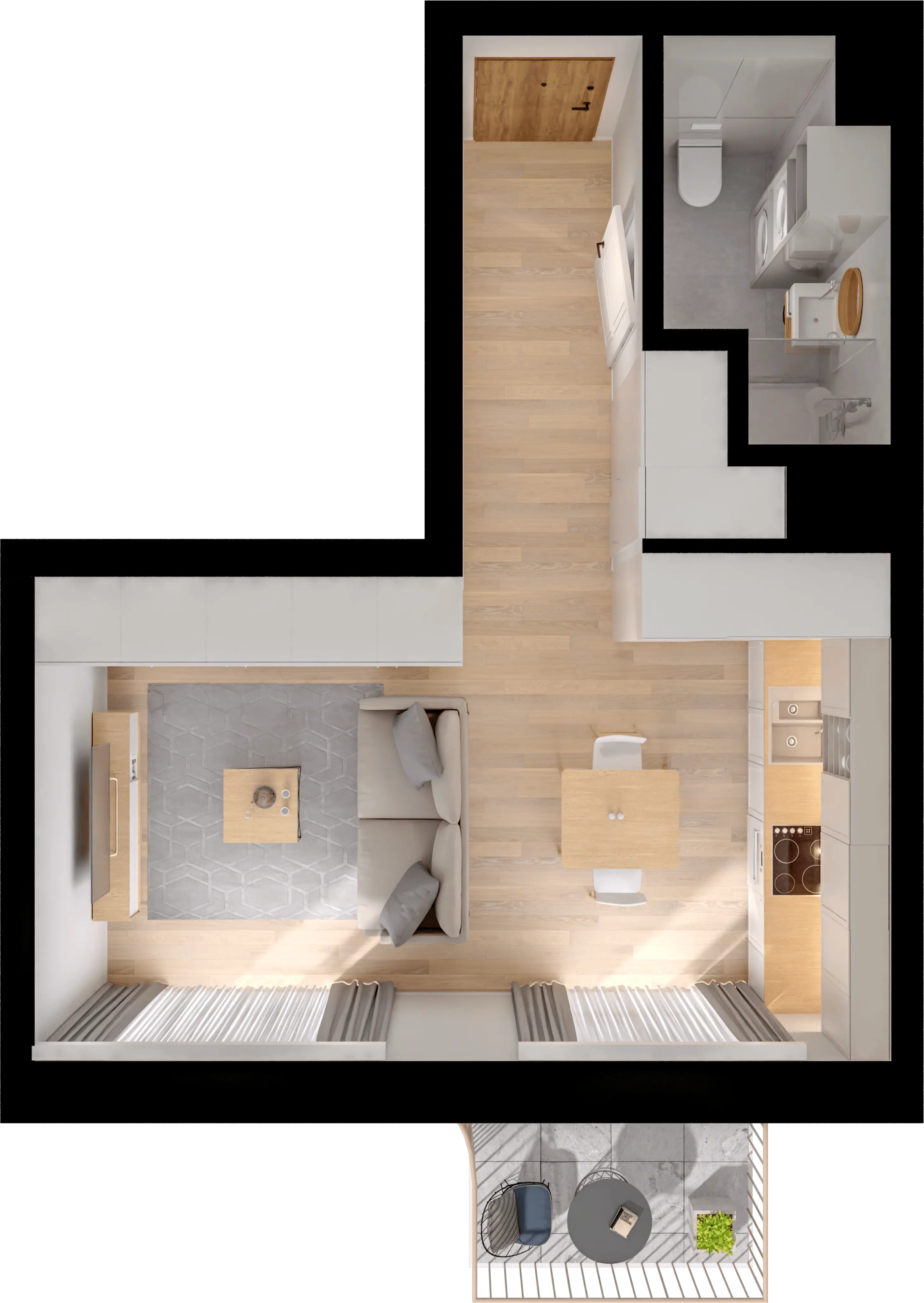 Single flat view