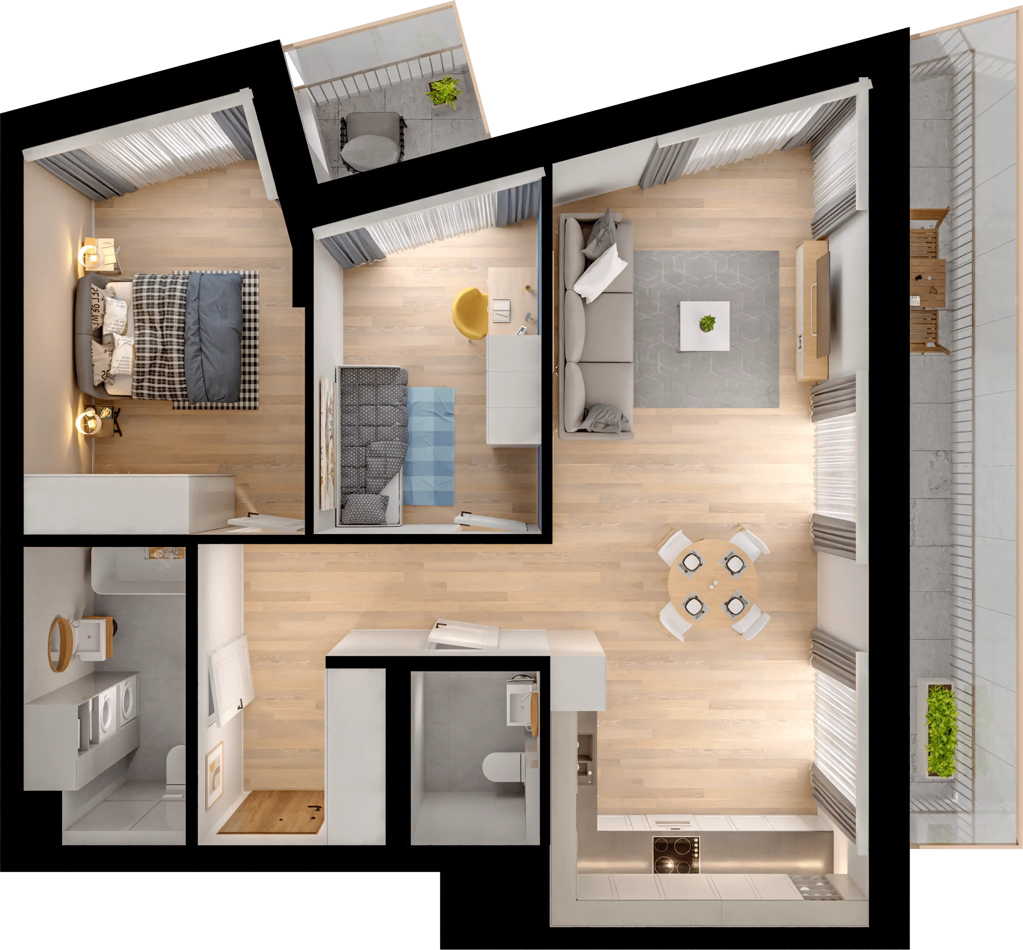 Single flat view