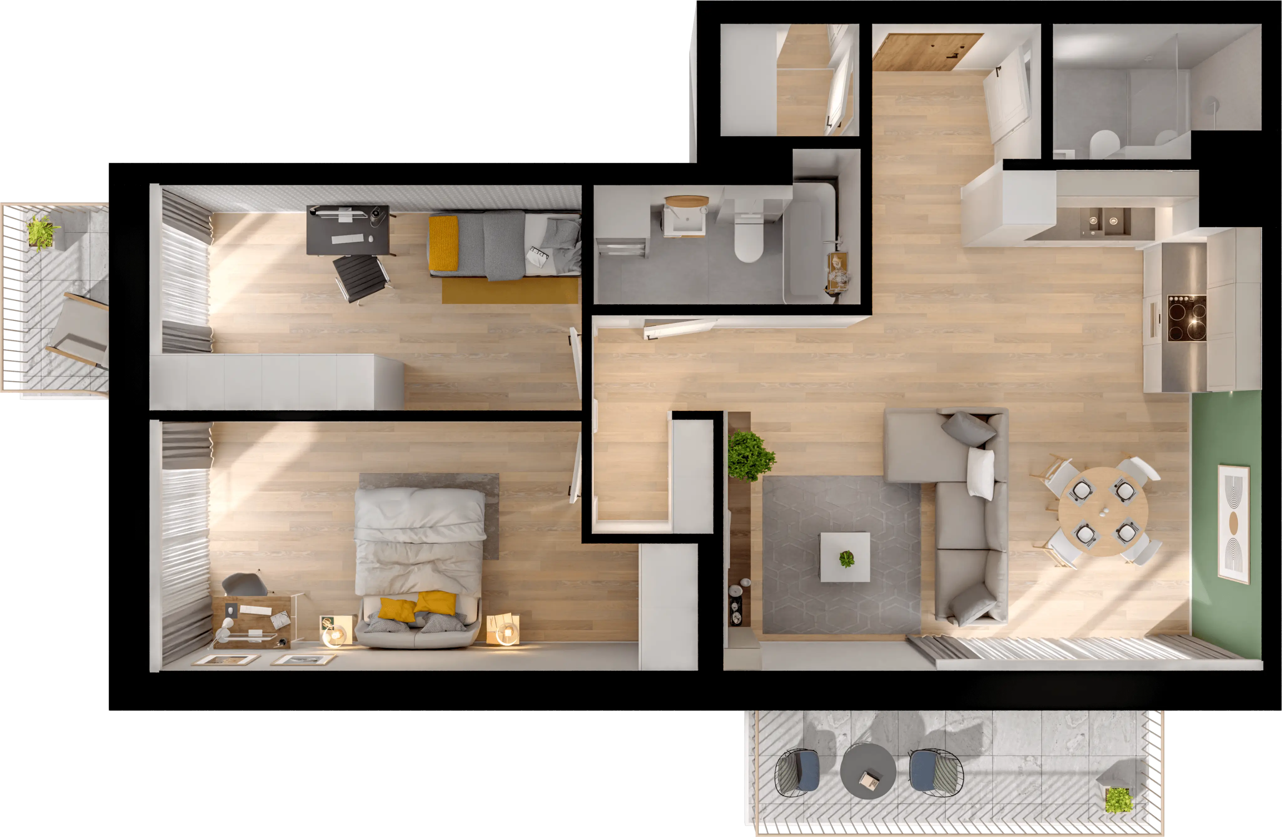 Single flat view