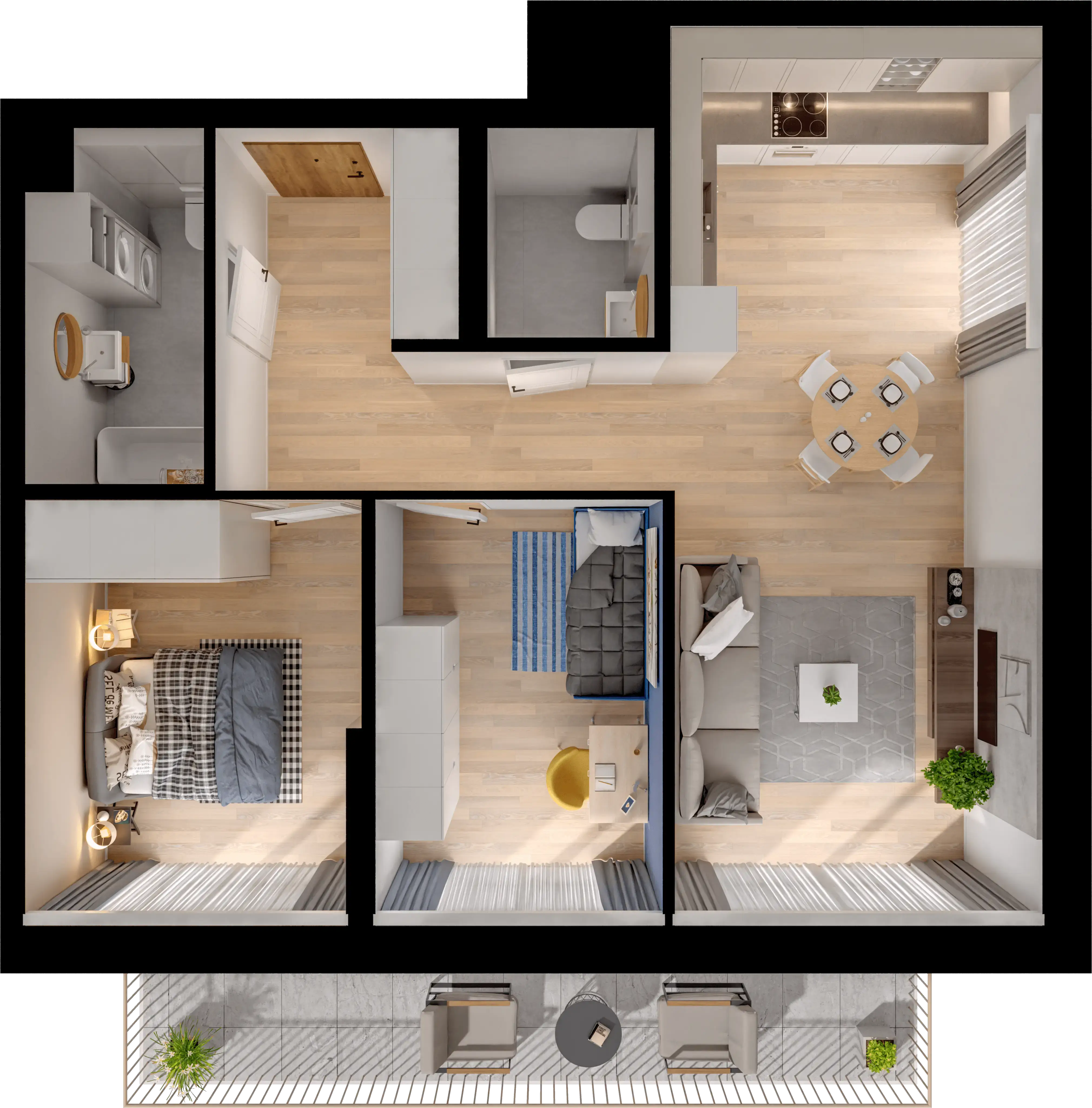 Single flat view