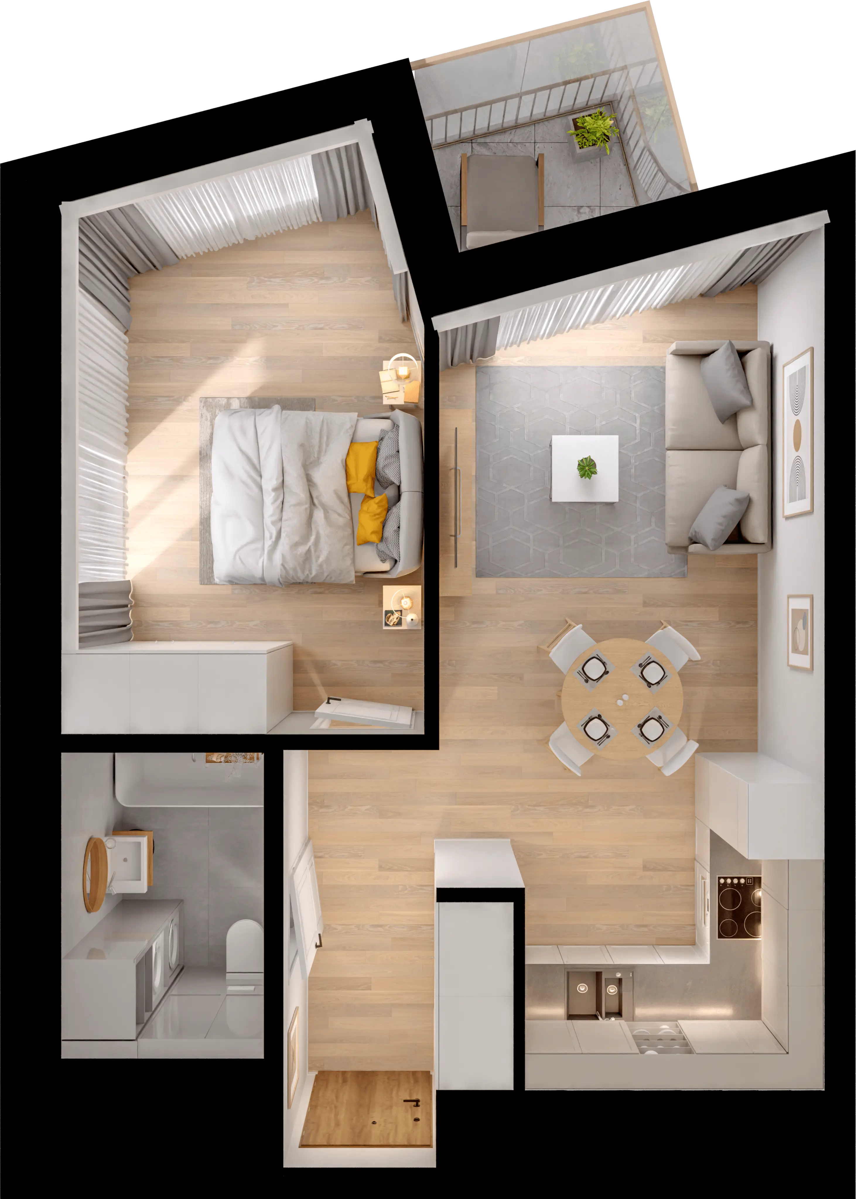 Single flat view