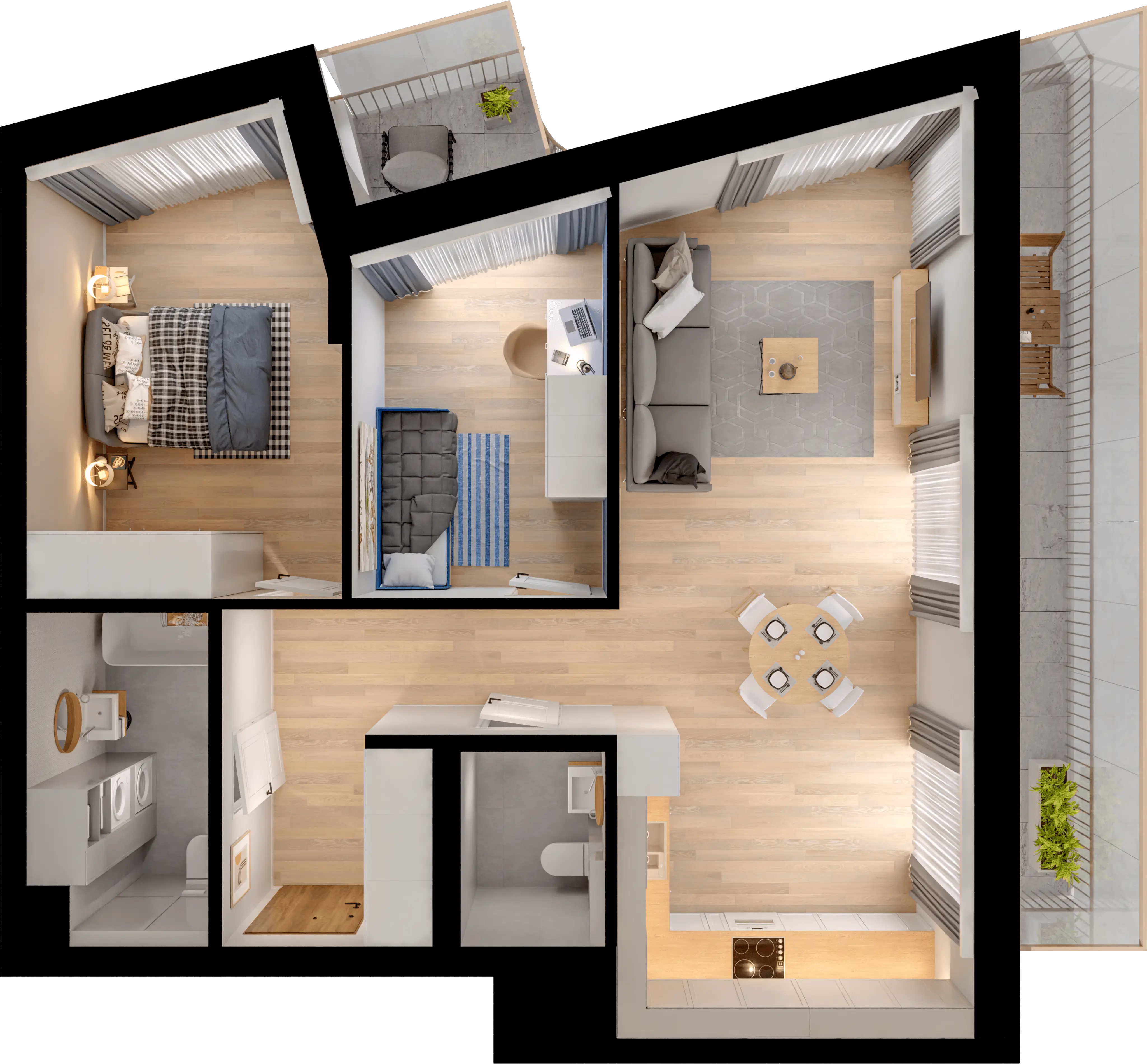 Single flat view