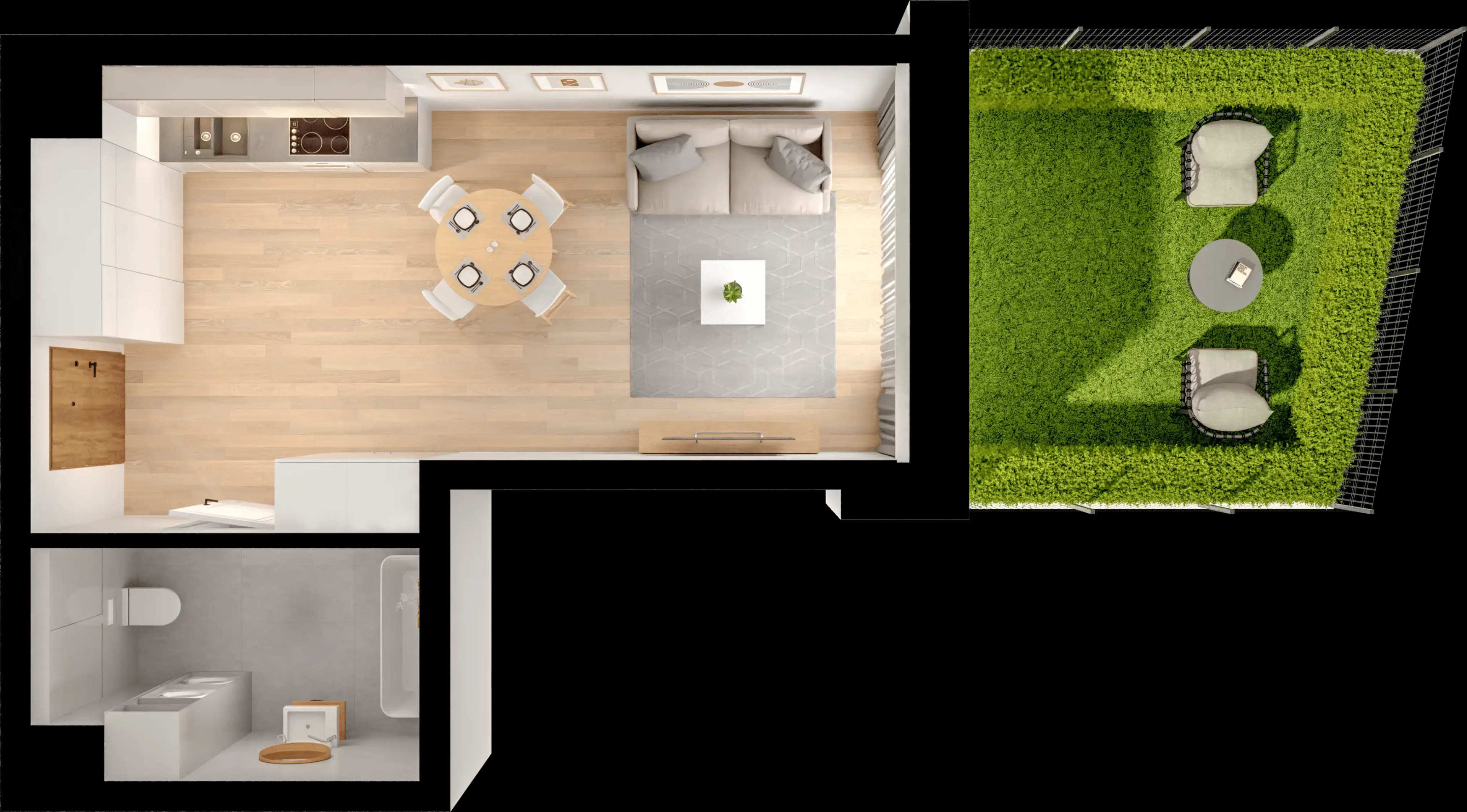 Single flat view
