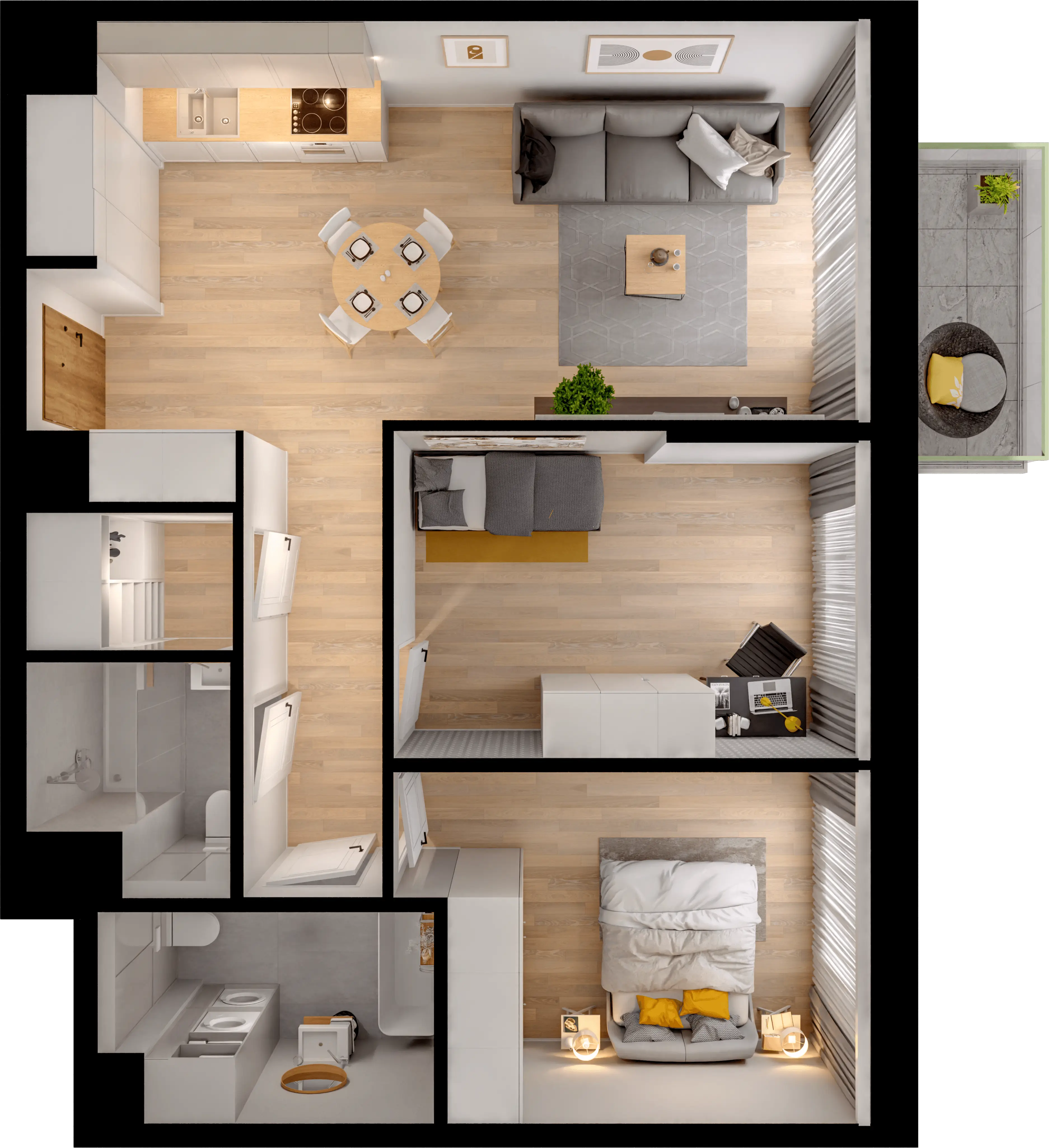 Single flat view