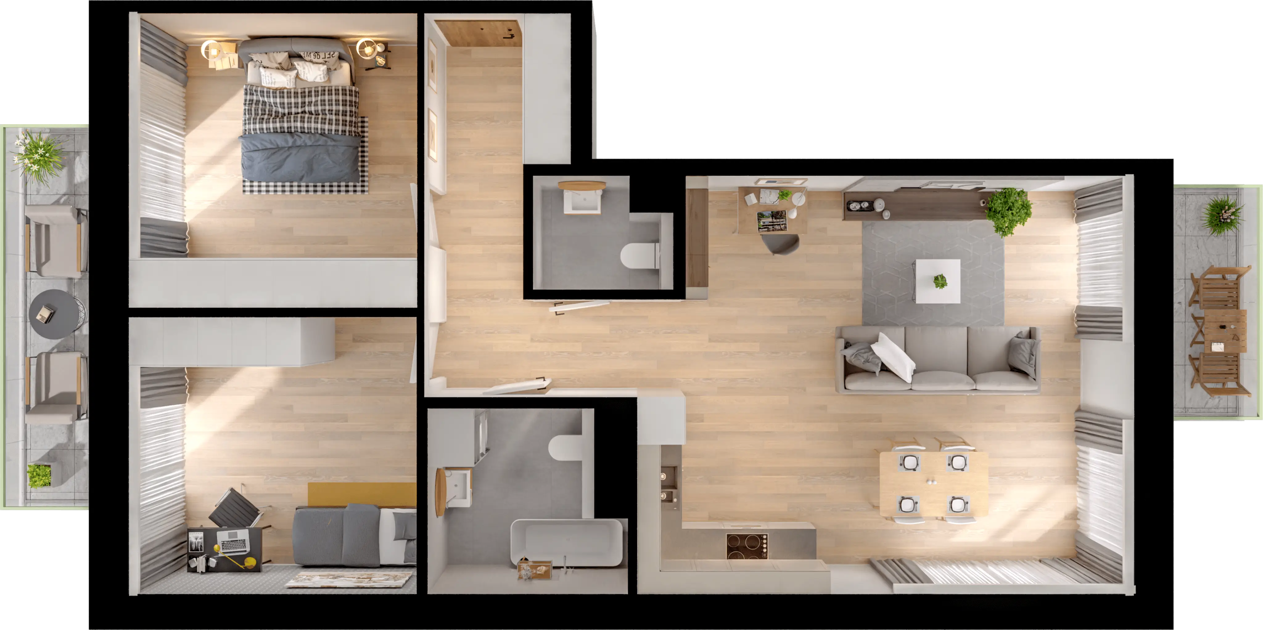Single flat view