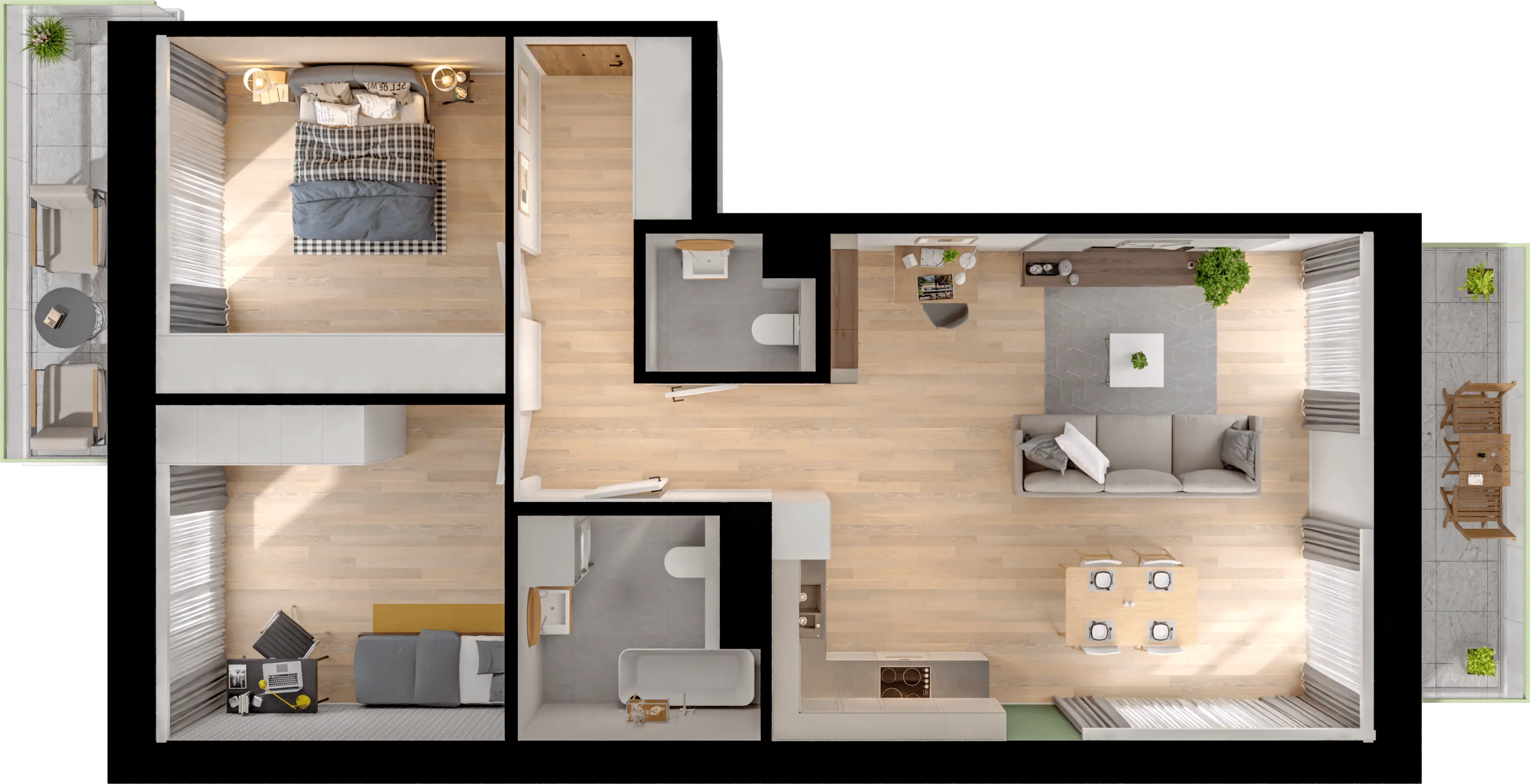 Single flat view