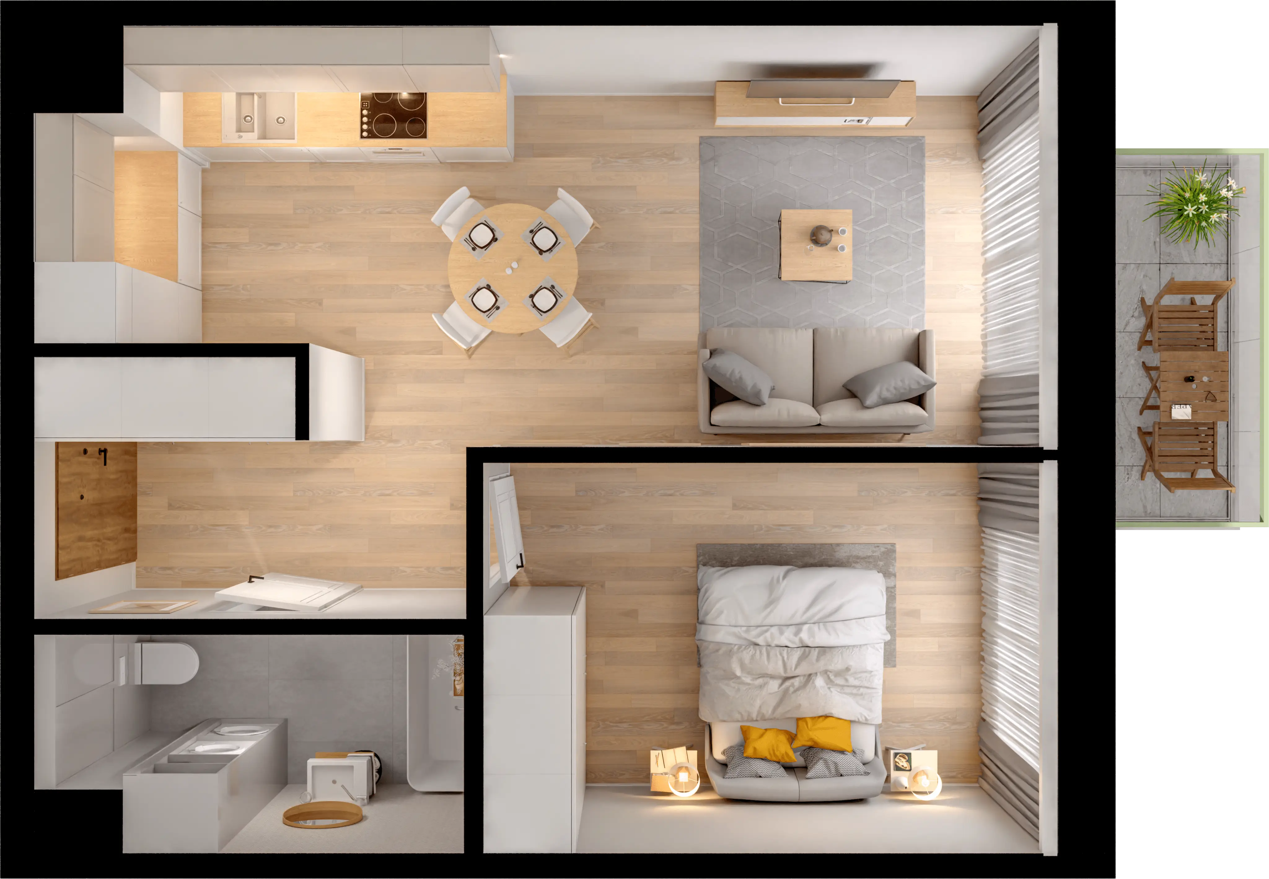 Single flat view