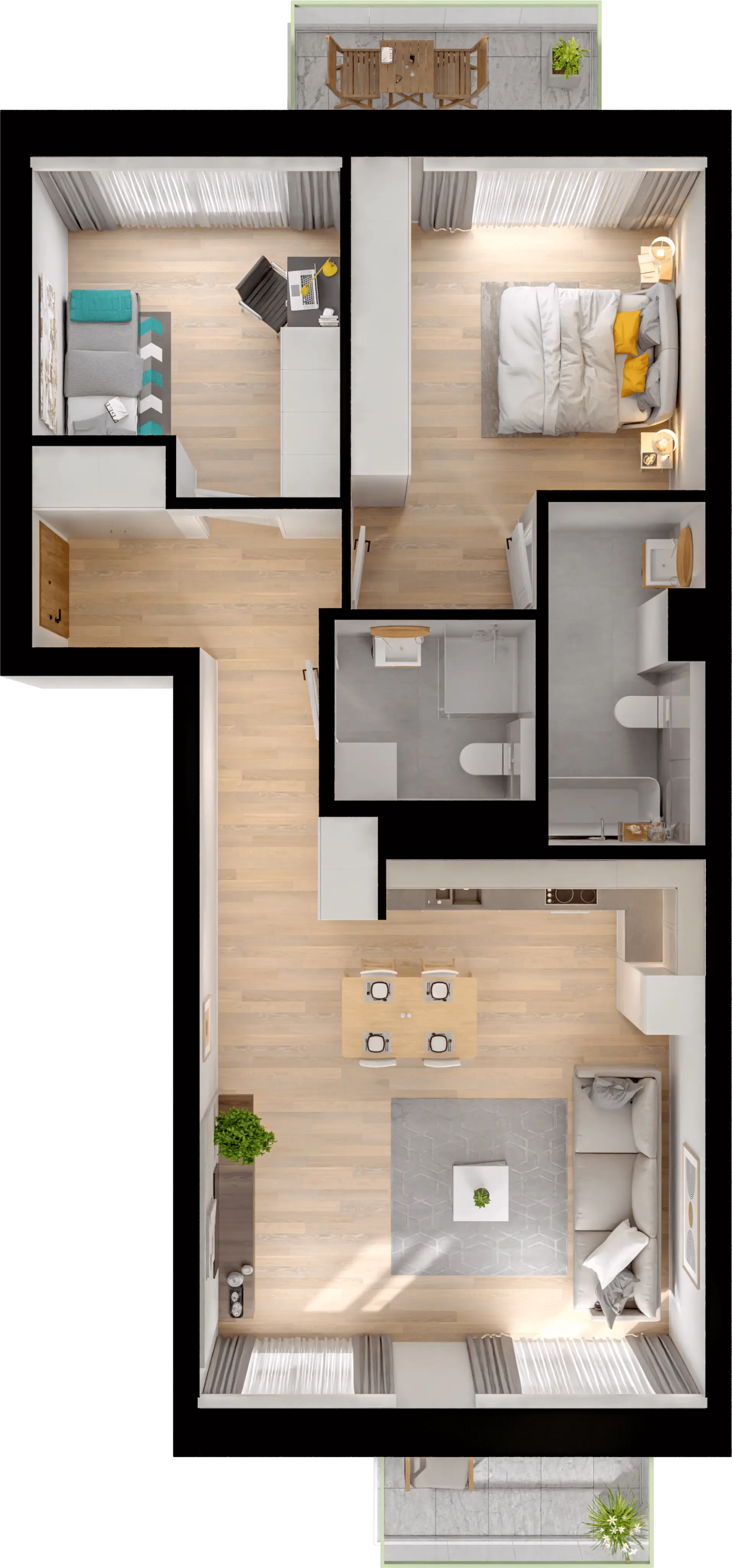 Single flat view