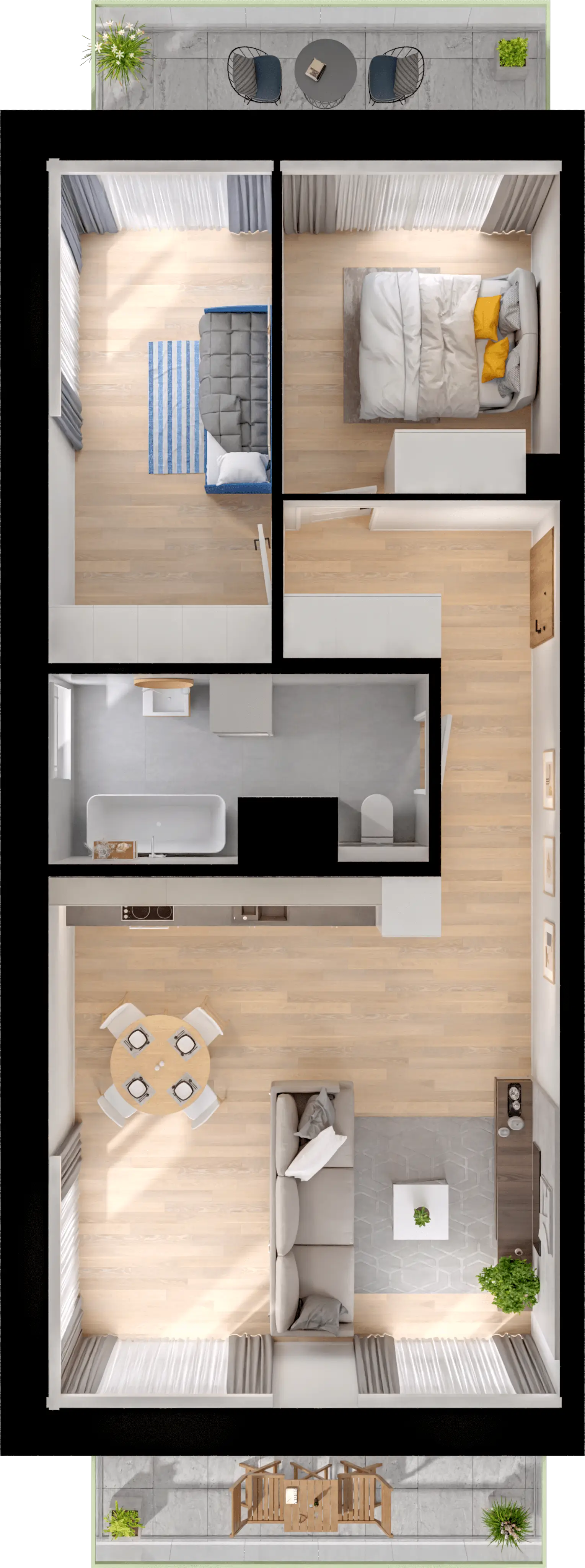 Single flat view