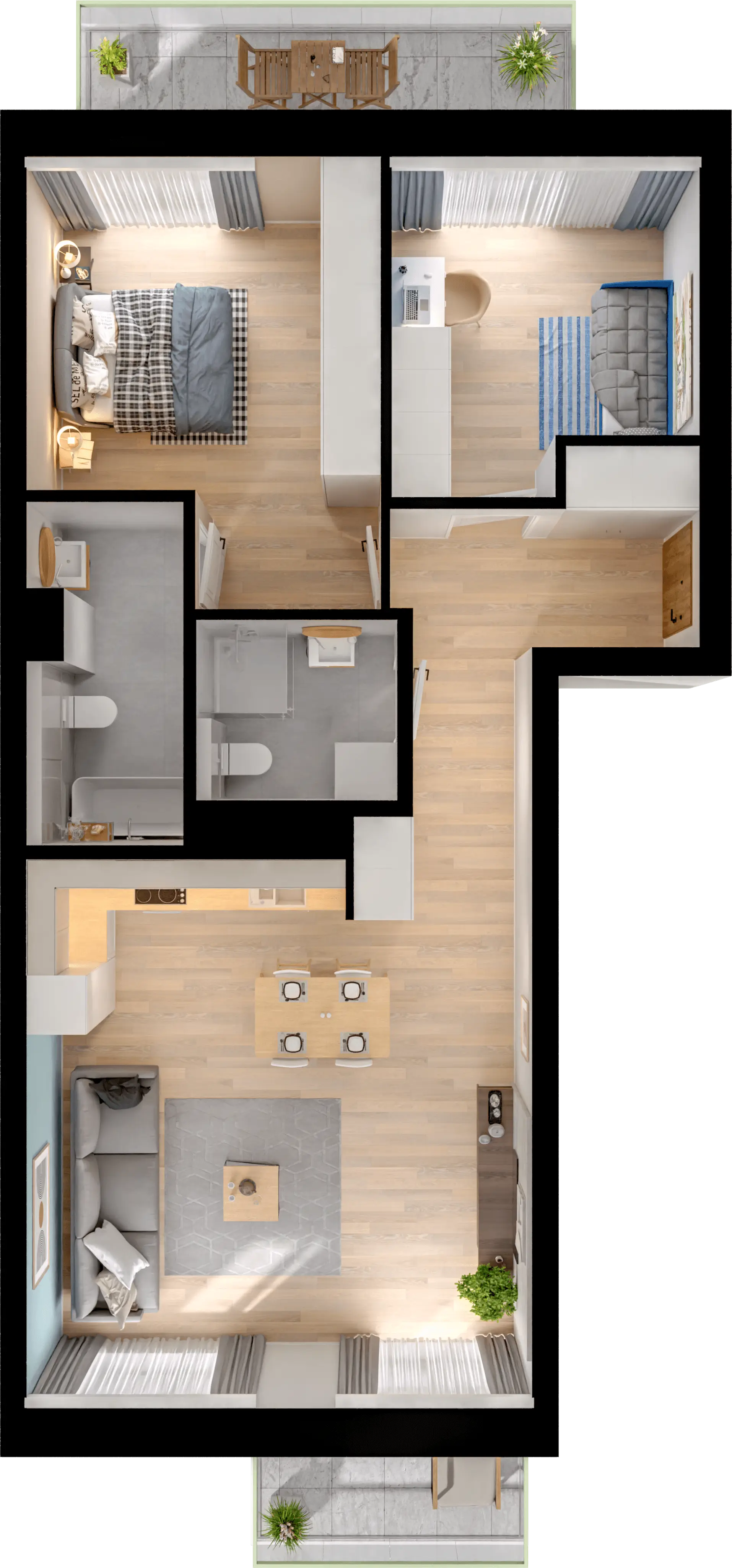 Single flat view