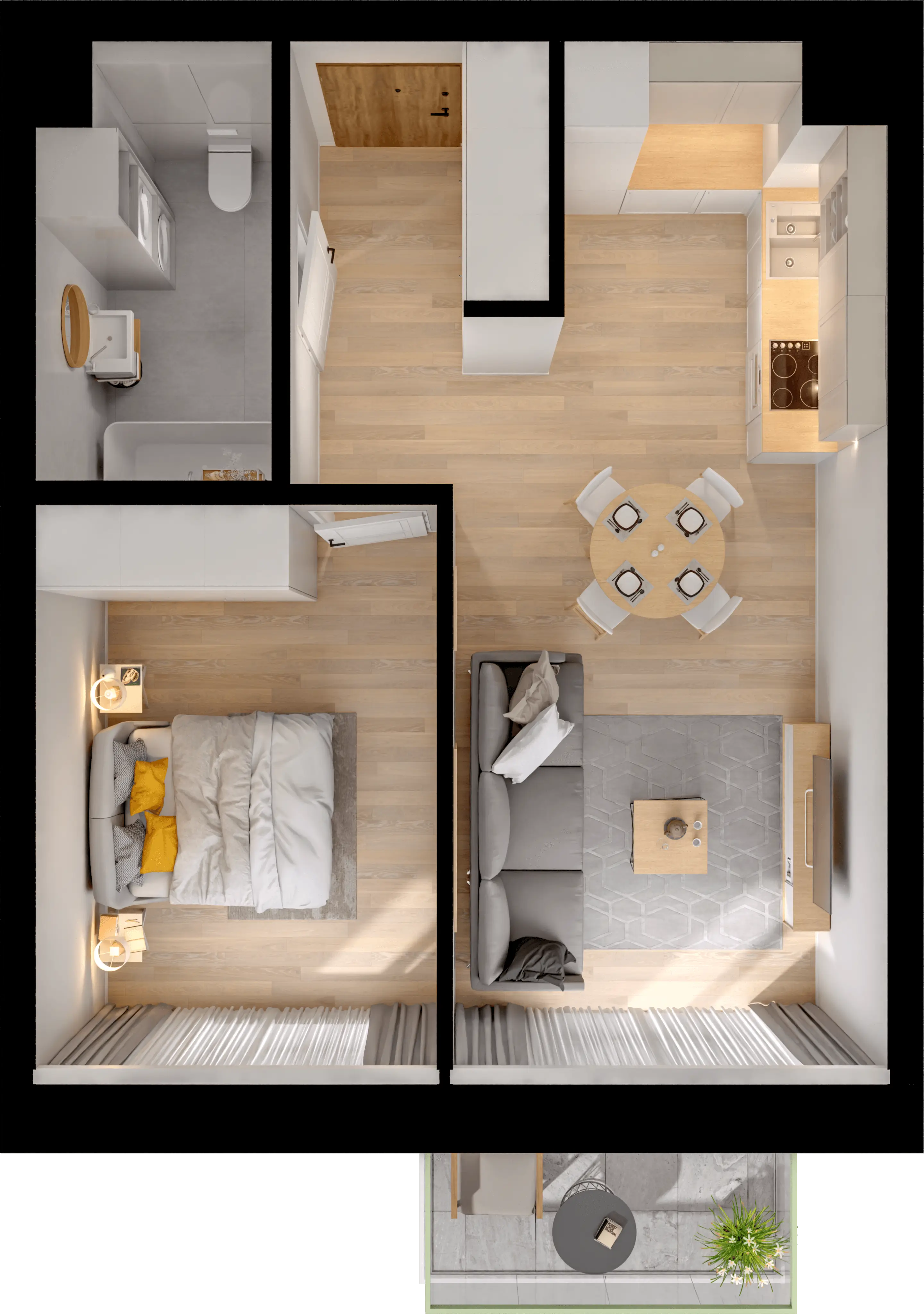Single flat view