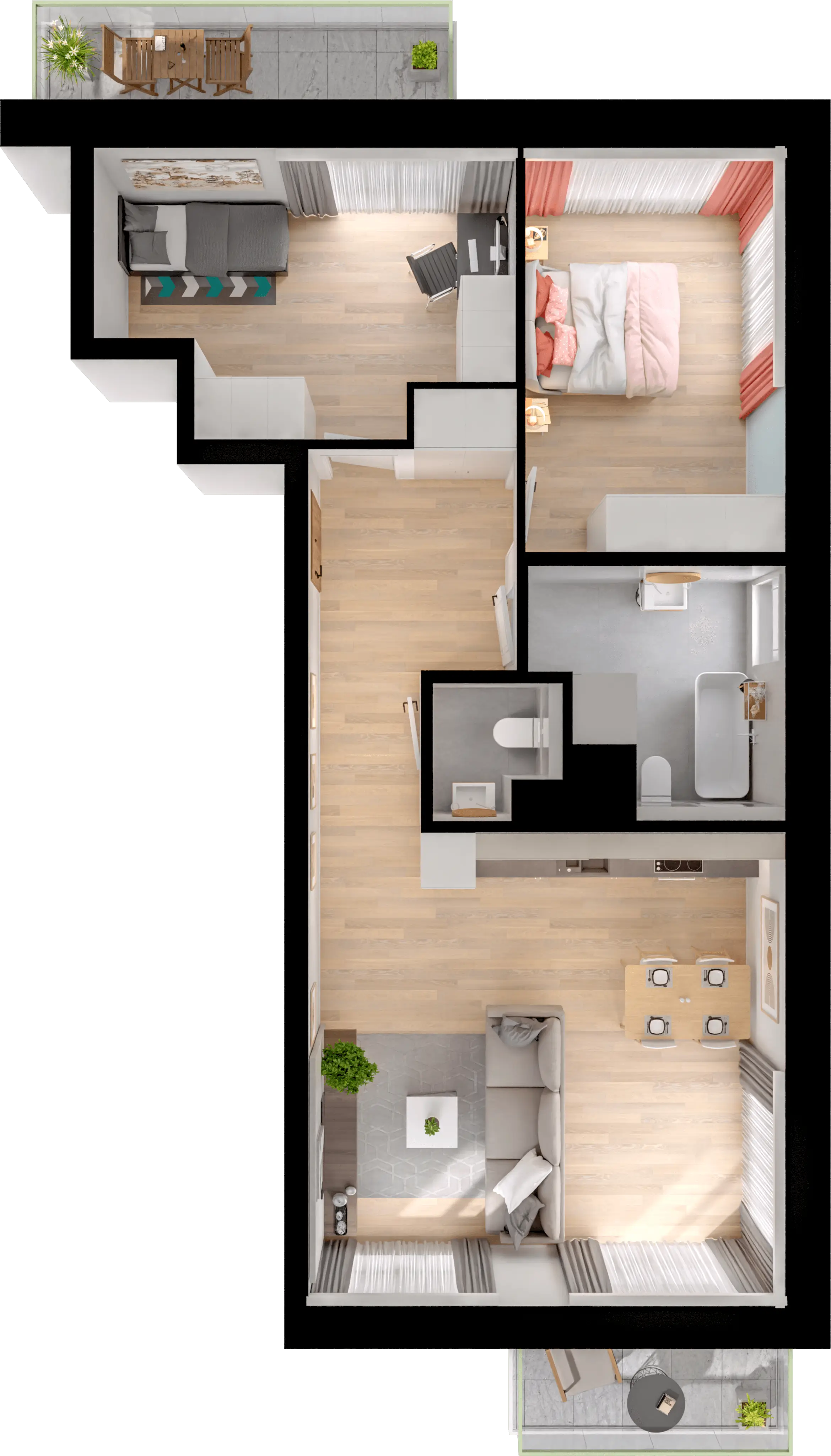 Single flat view
