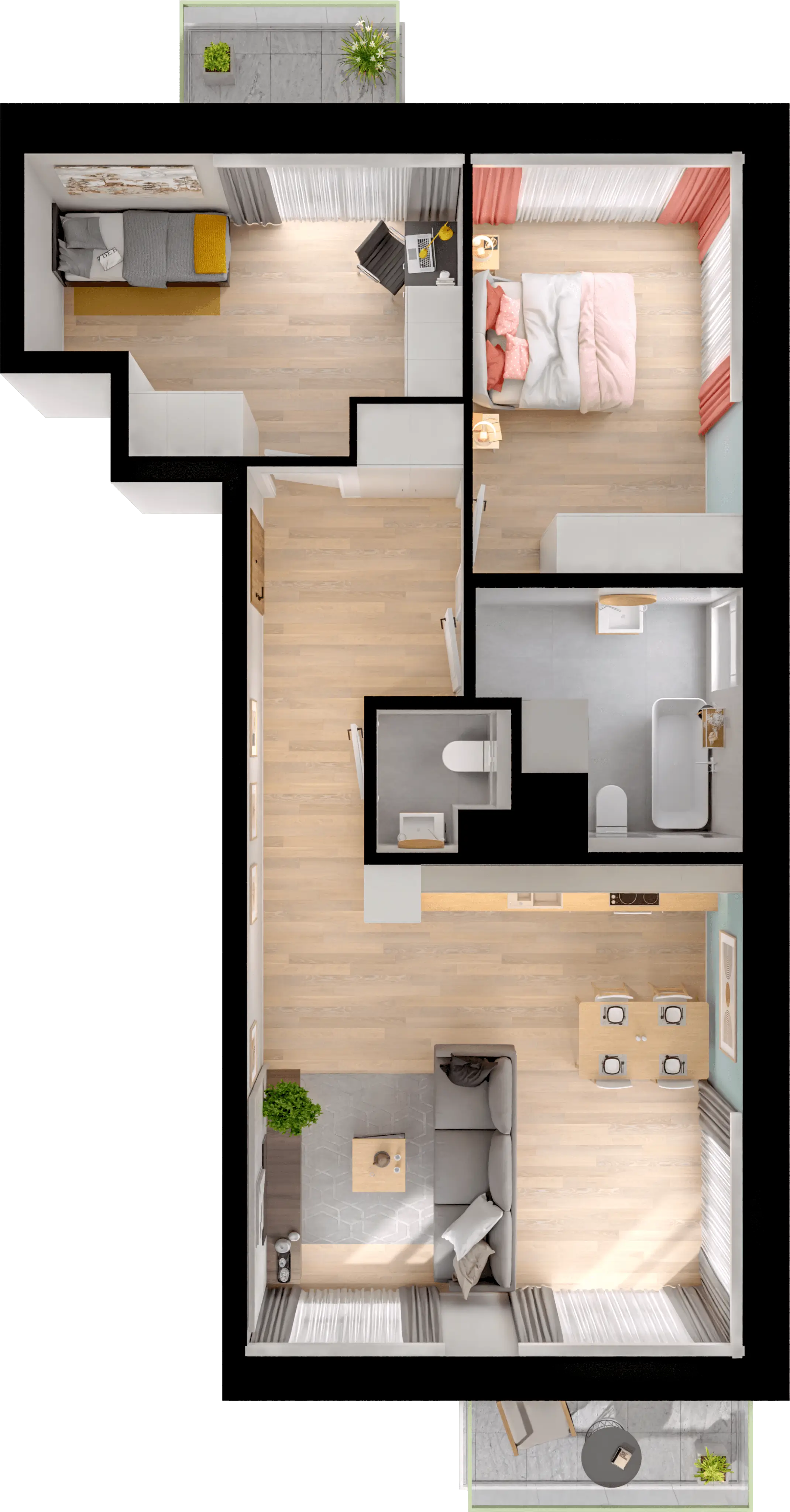Single flat view