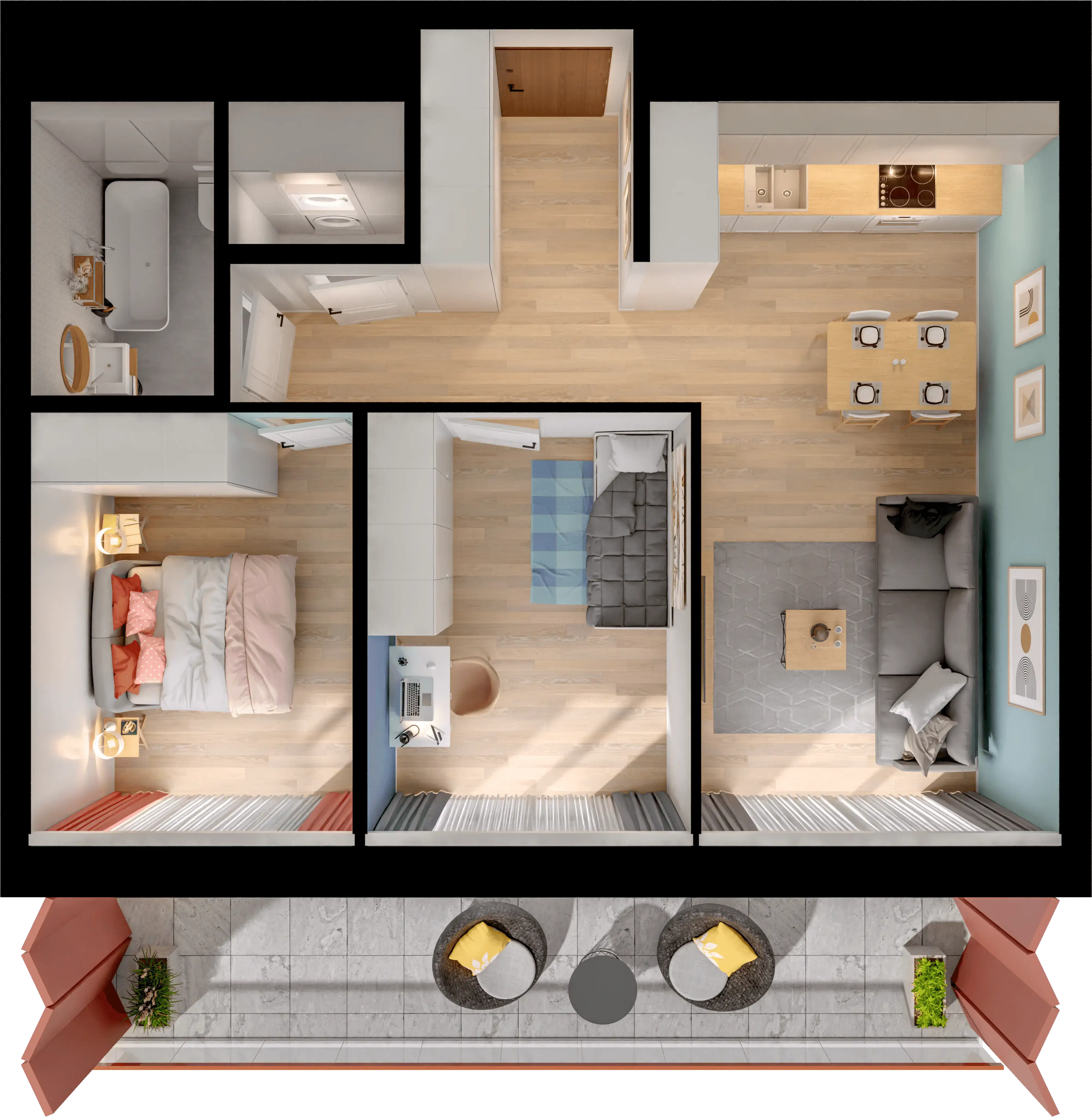 Single flat view