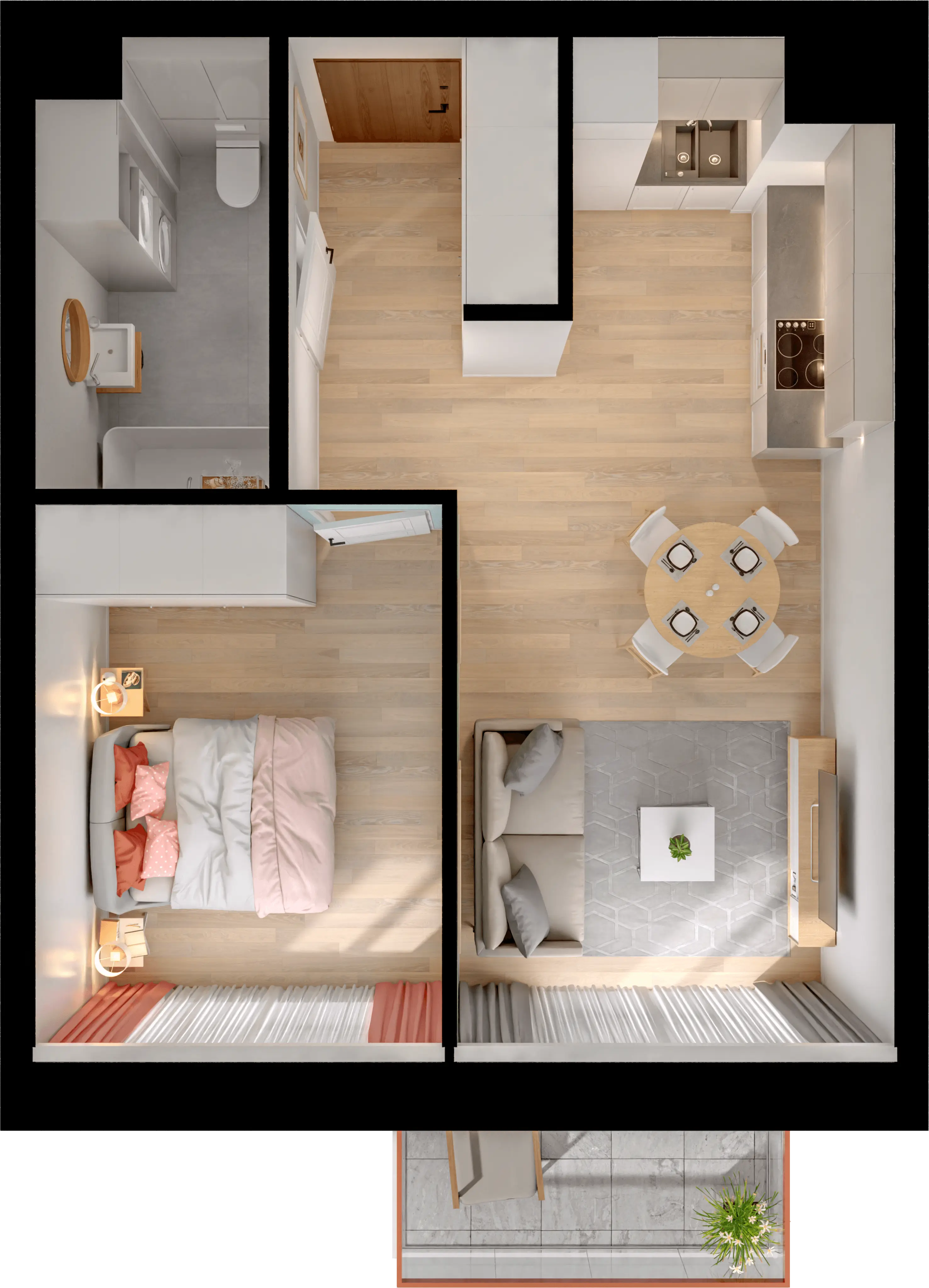 Single flat view