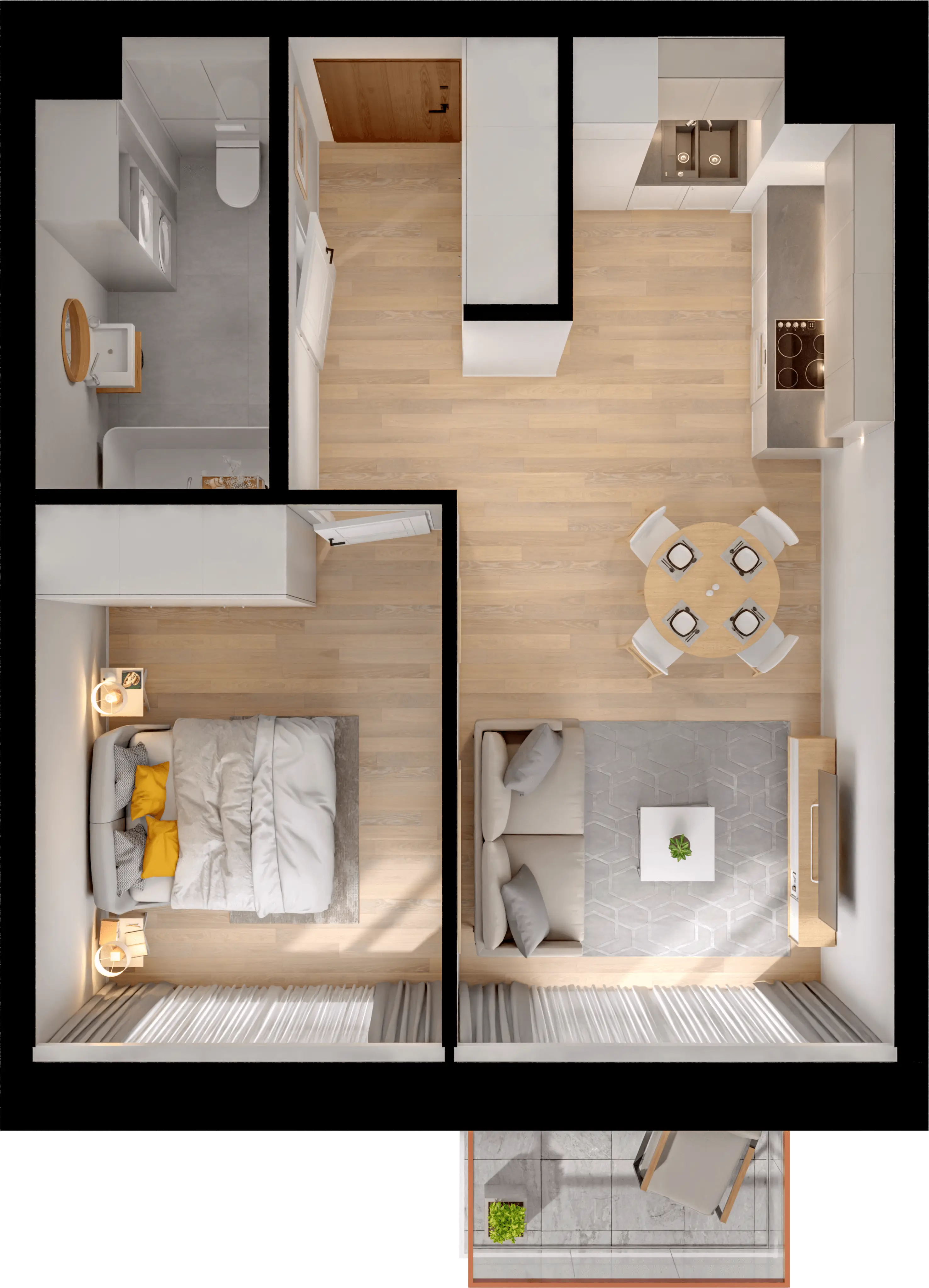 Single flat view