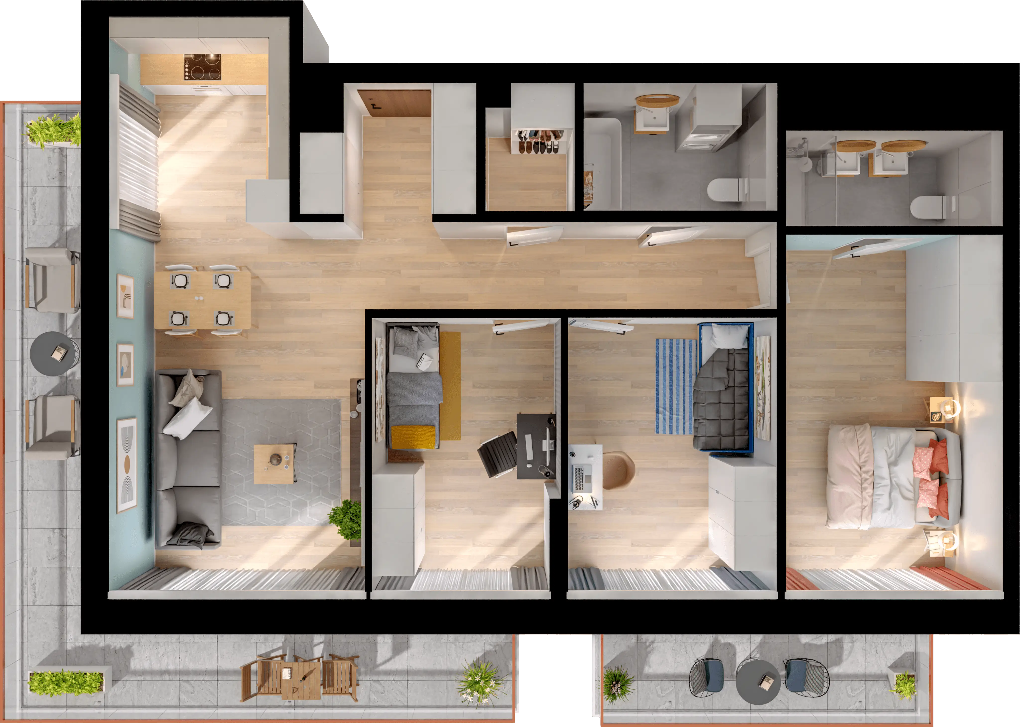 Single flat view