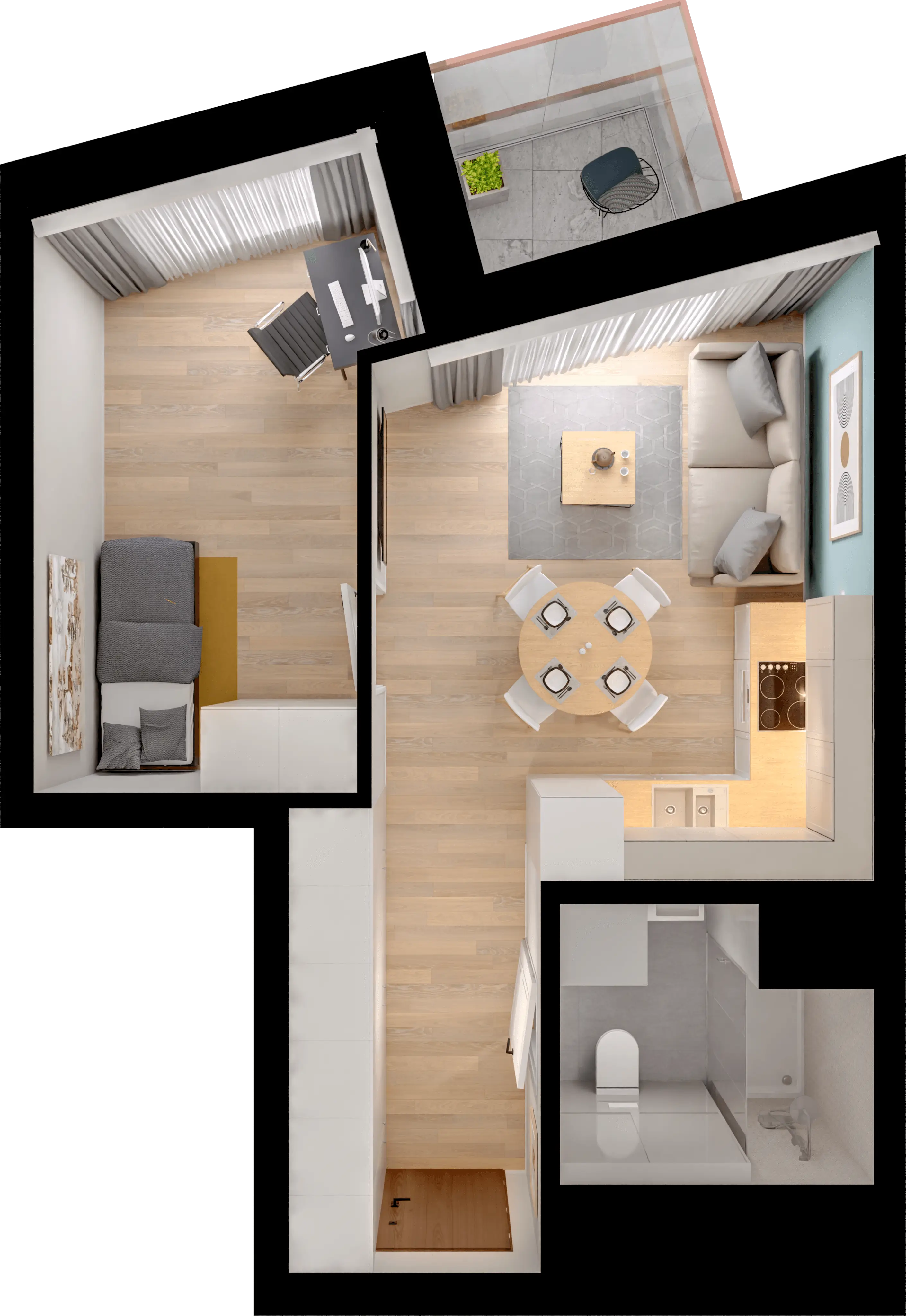 Single flat view