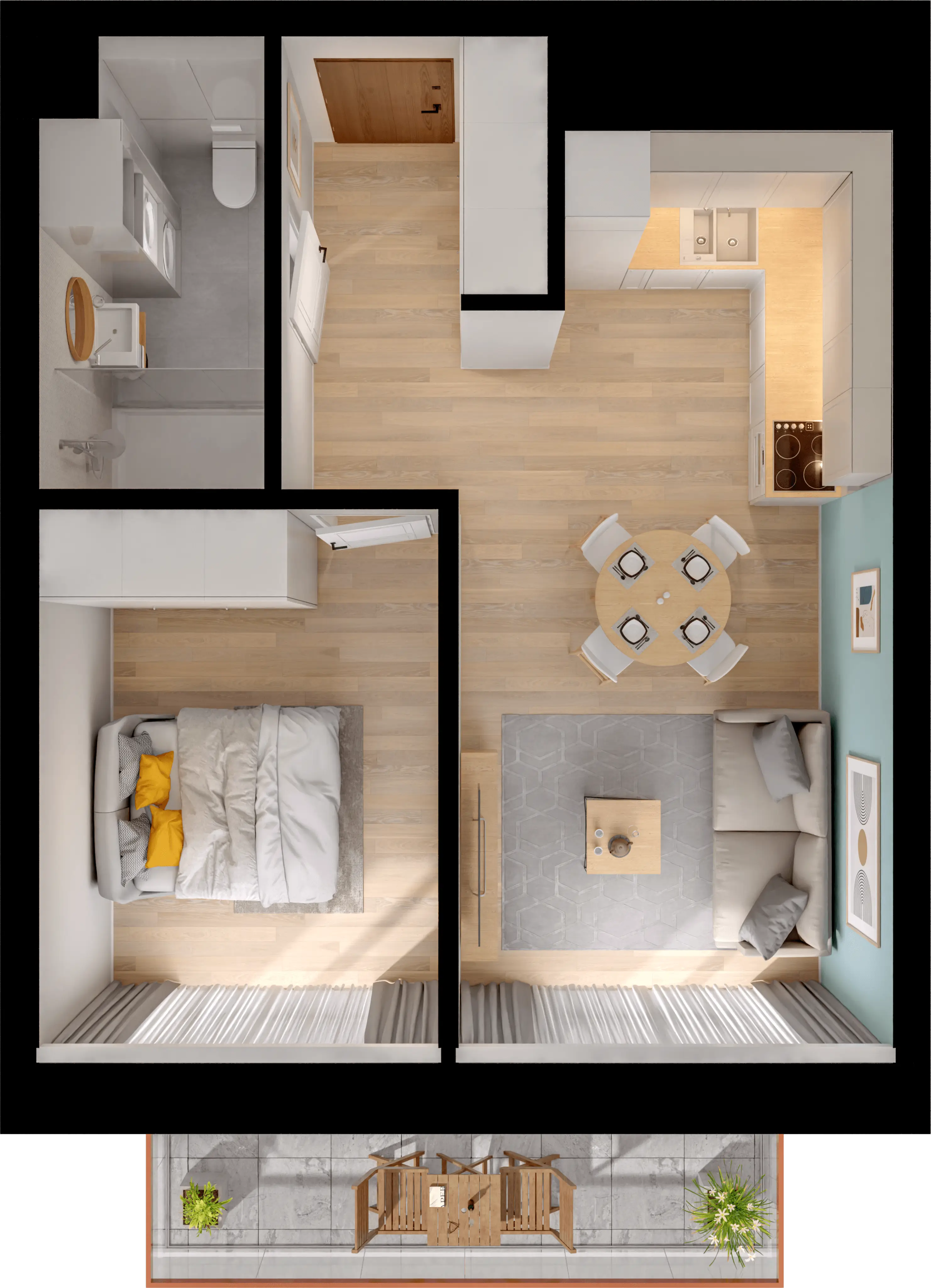 Single flat view