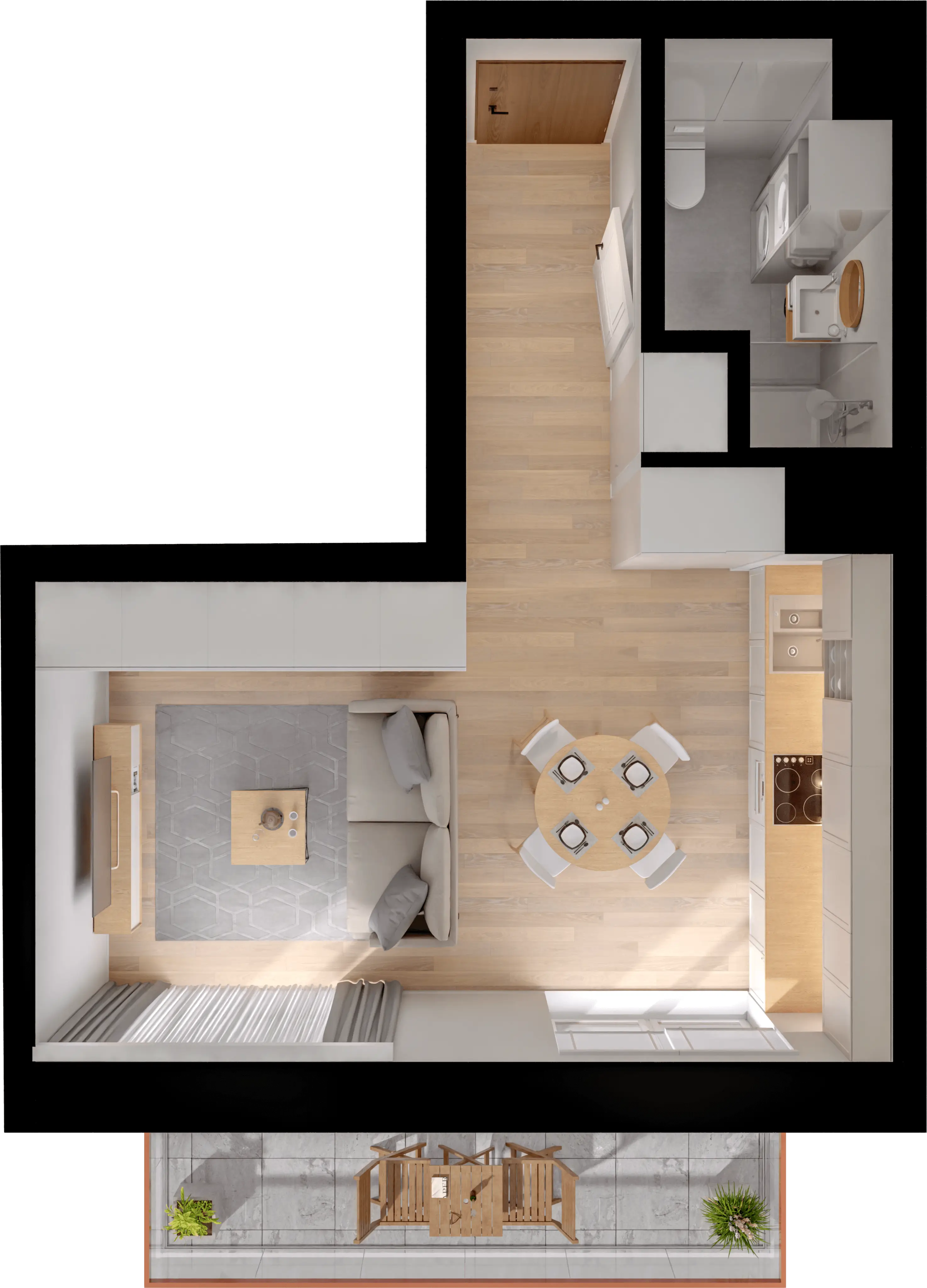 Single flat view