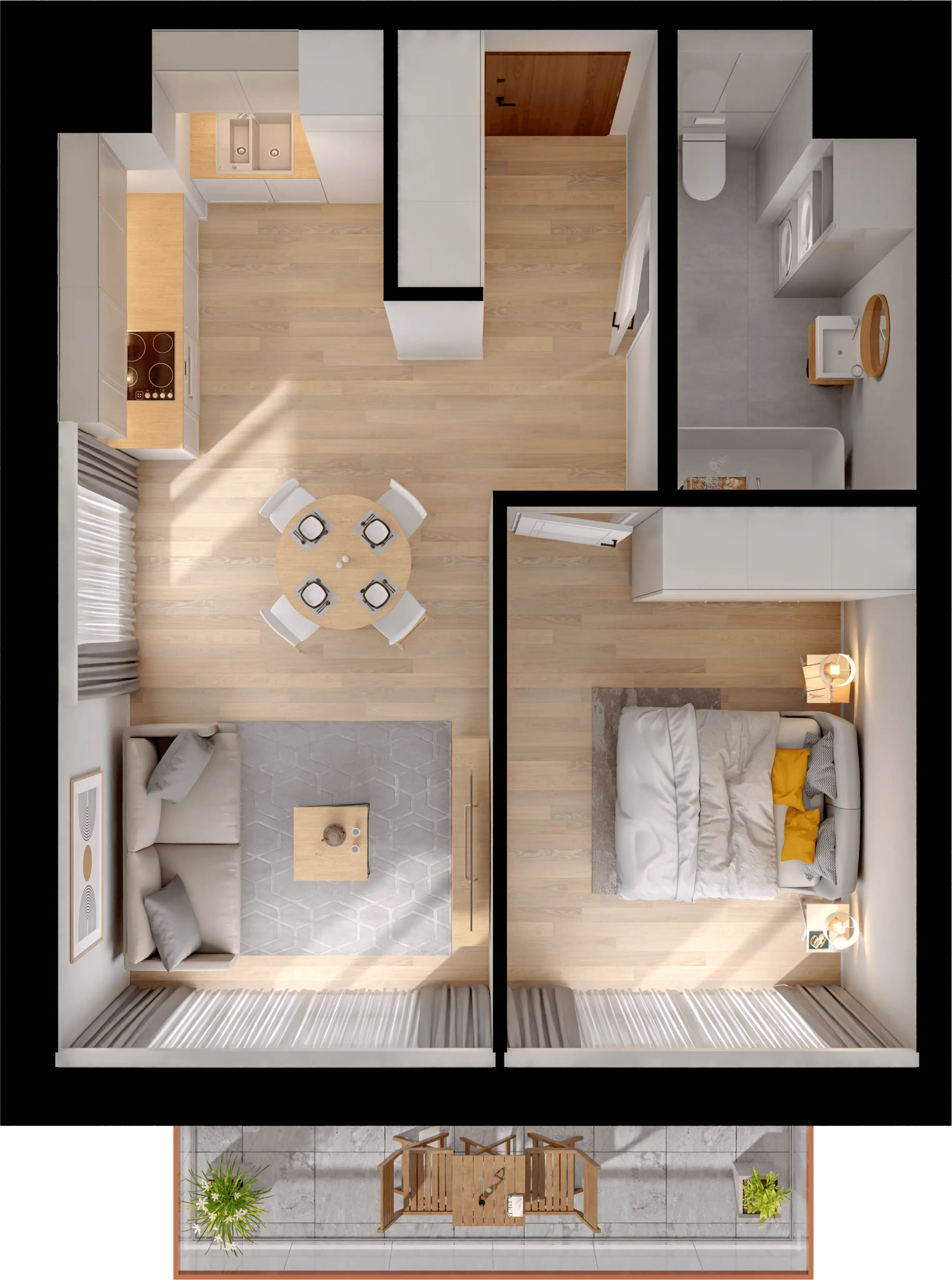 Single flat view