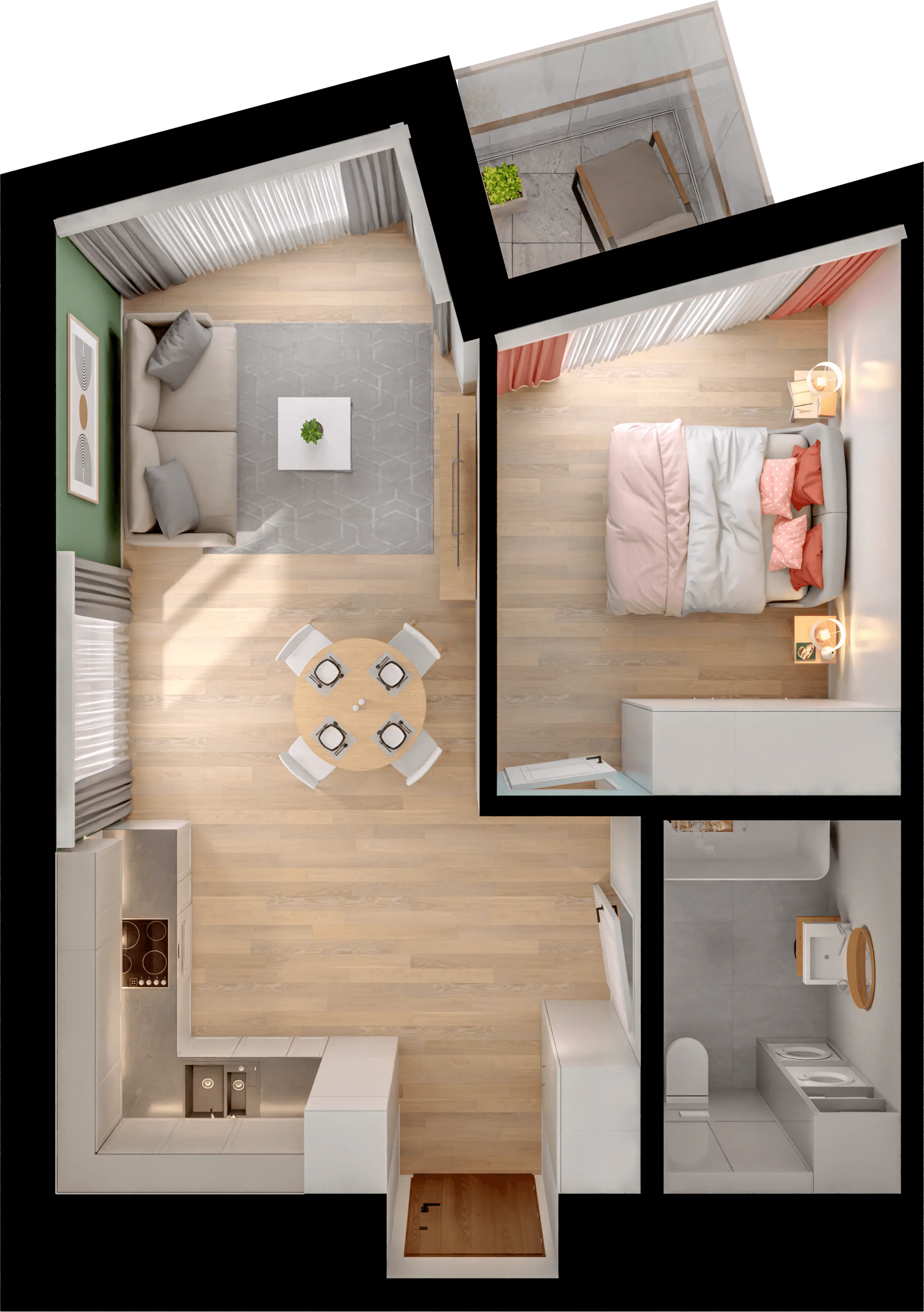 Single flat view