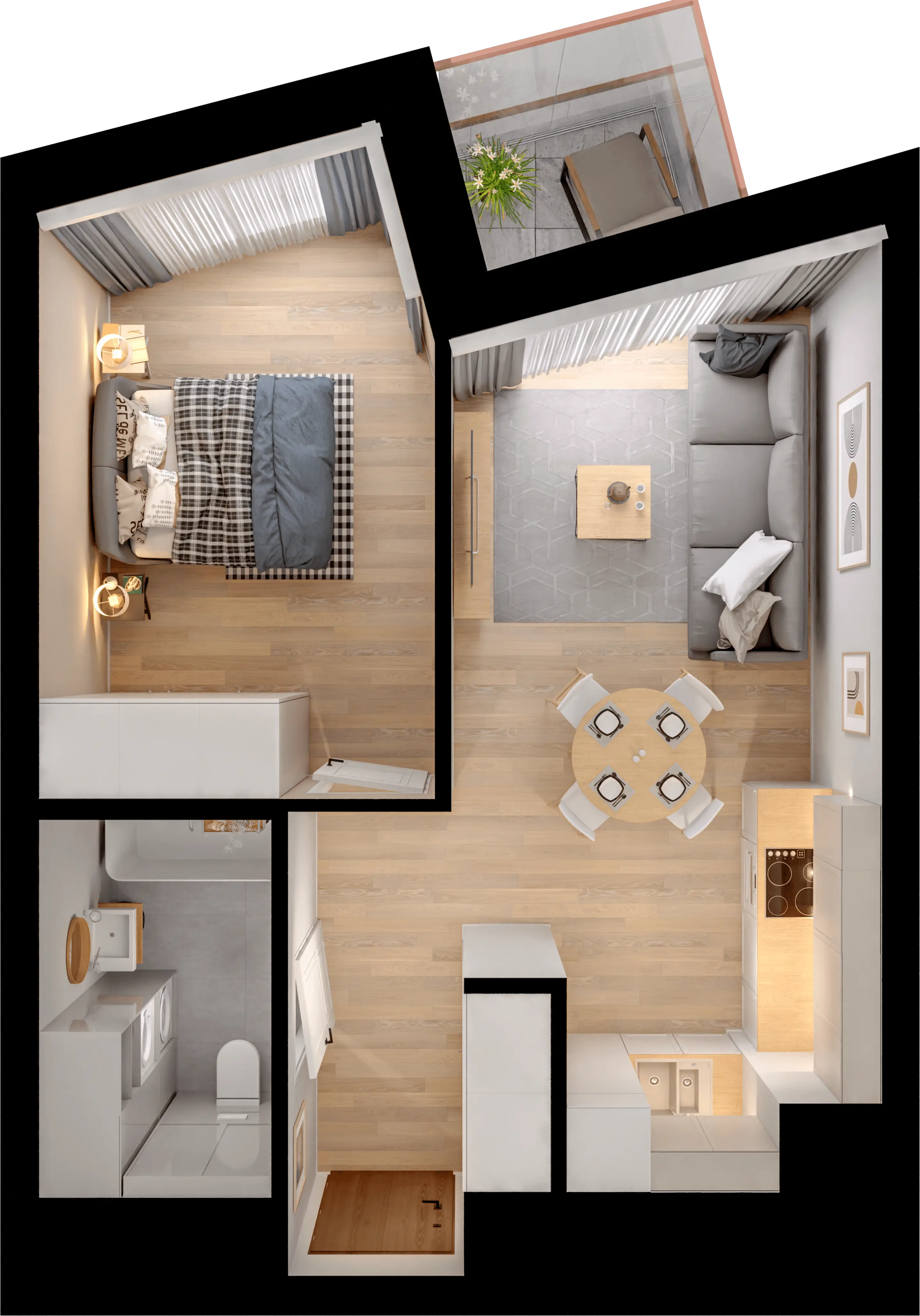 Single flat view