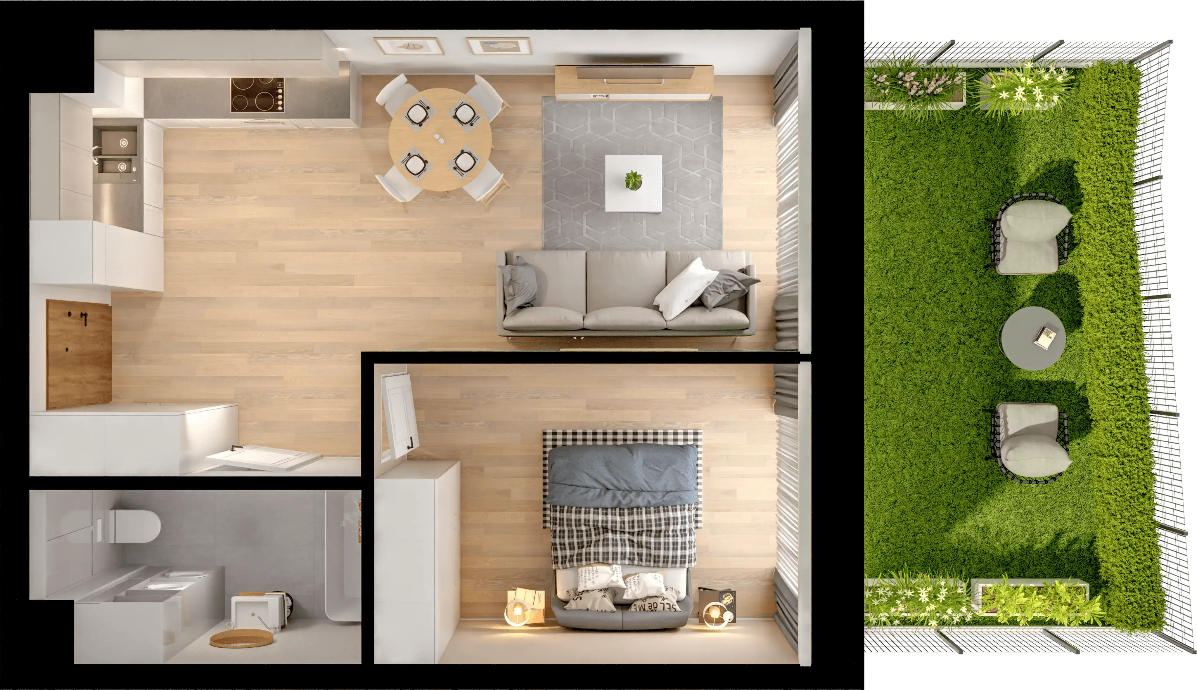 Single flat view