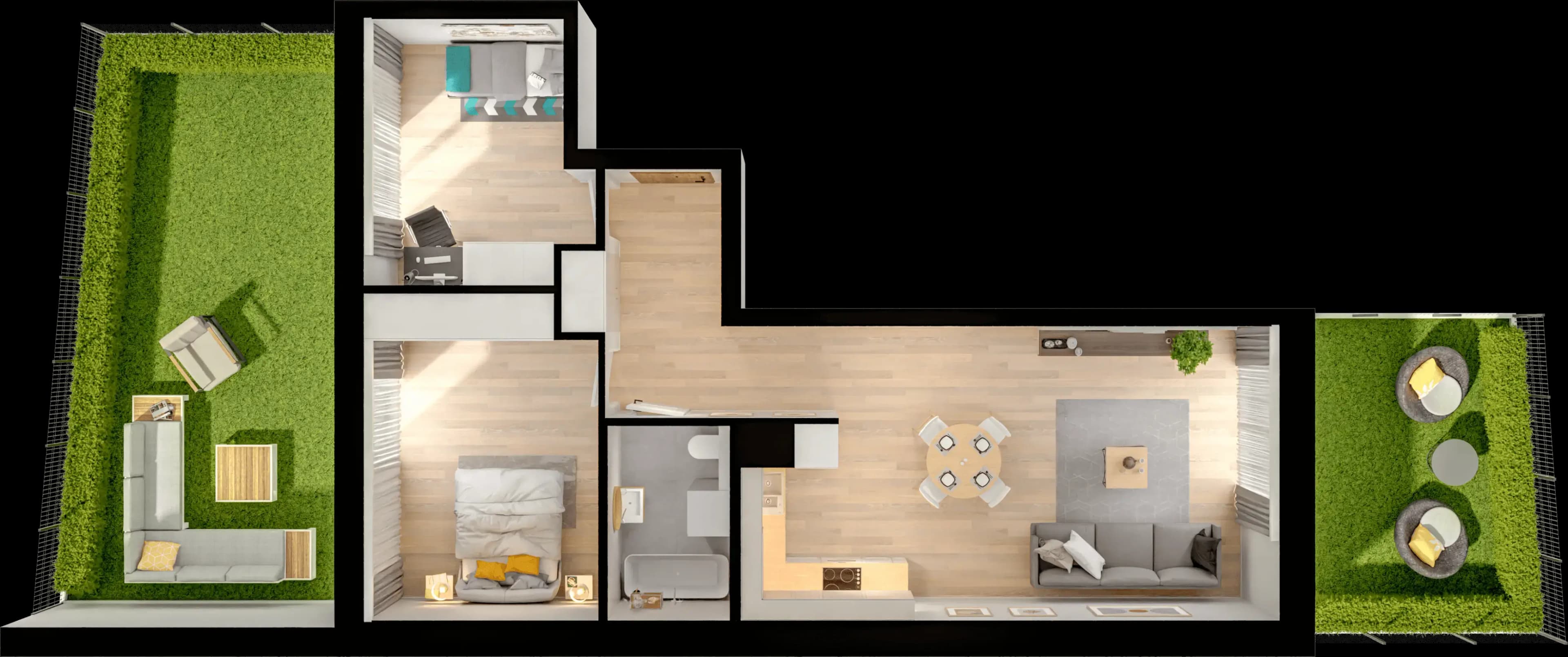Single flat view