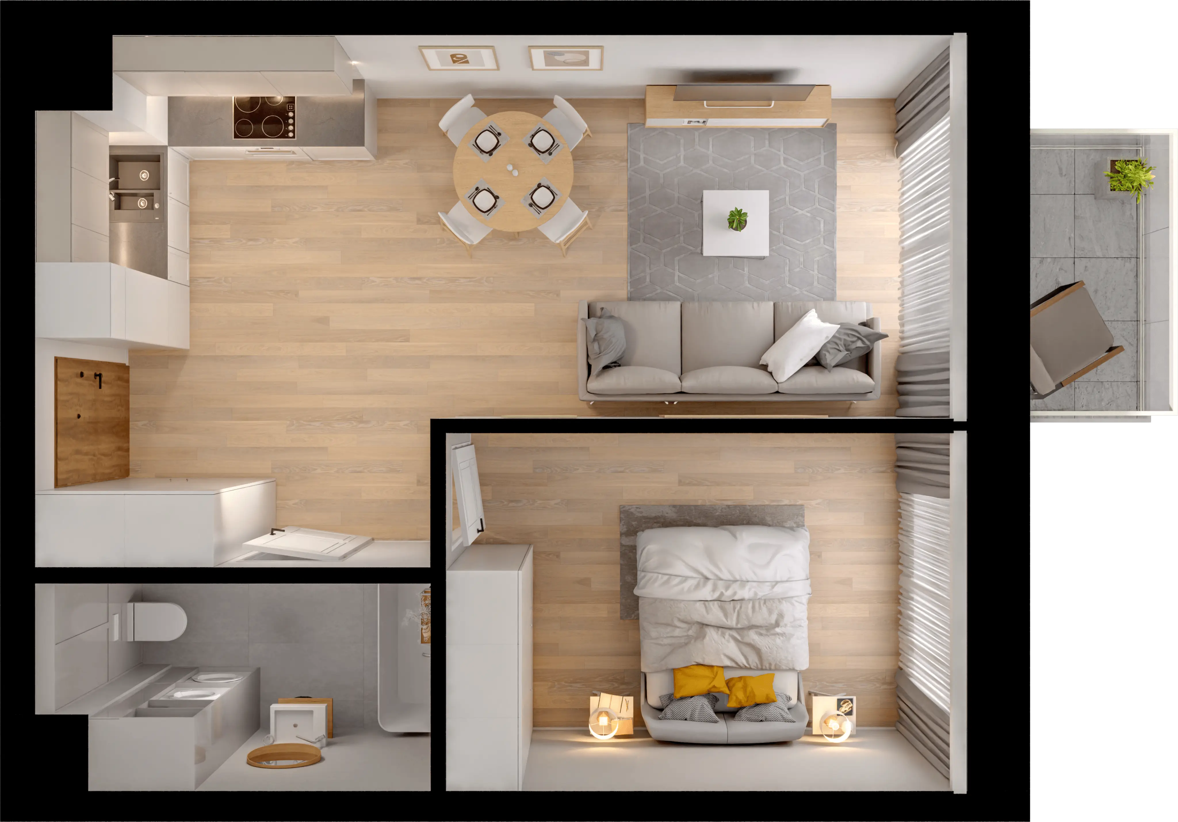 Single flat view
