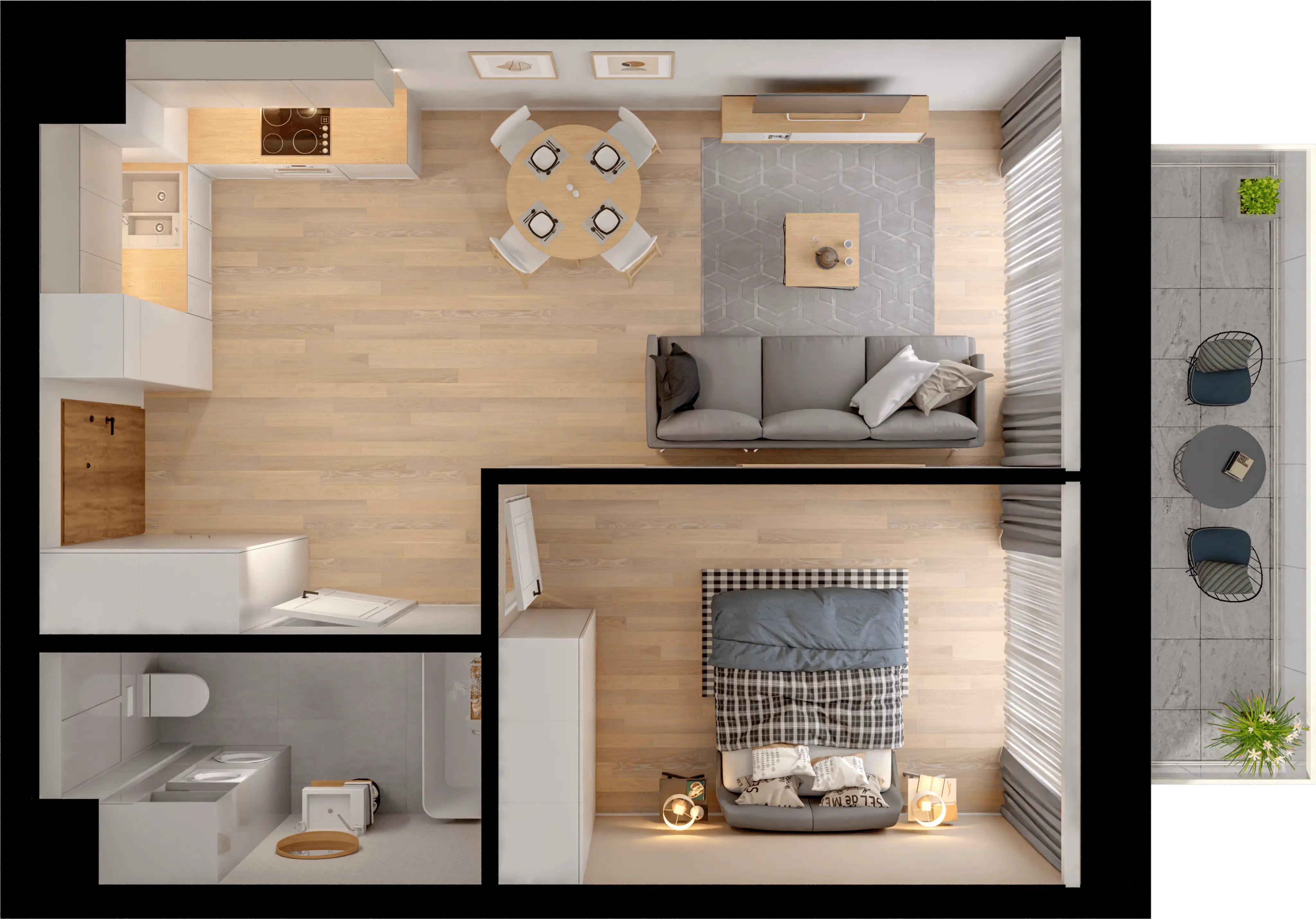 Single flat view