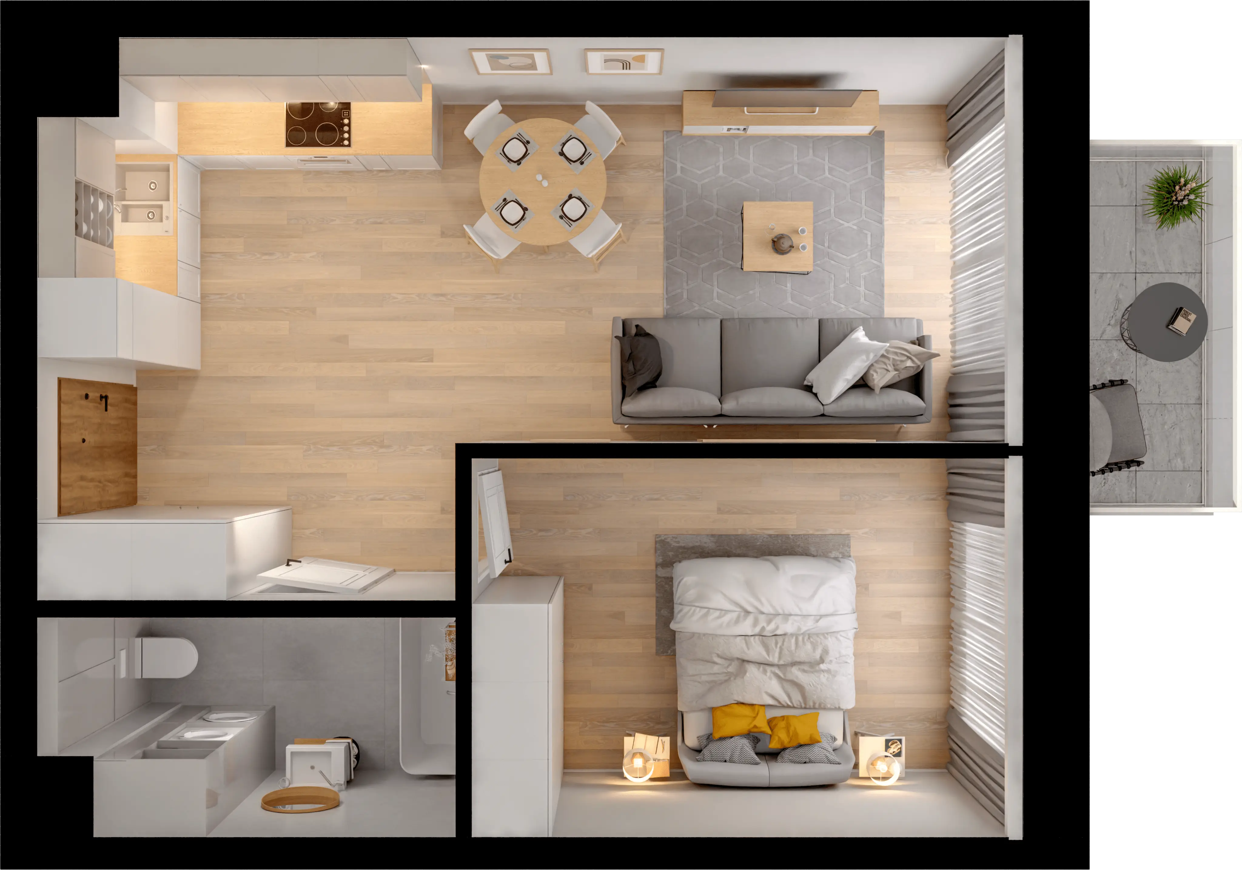 Single flat view