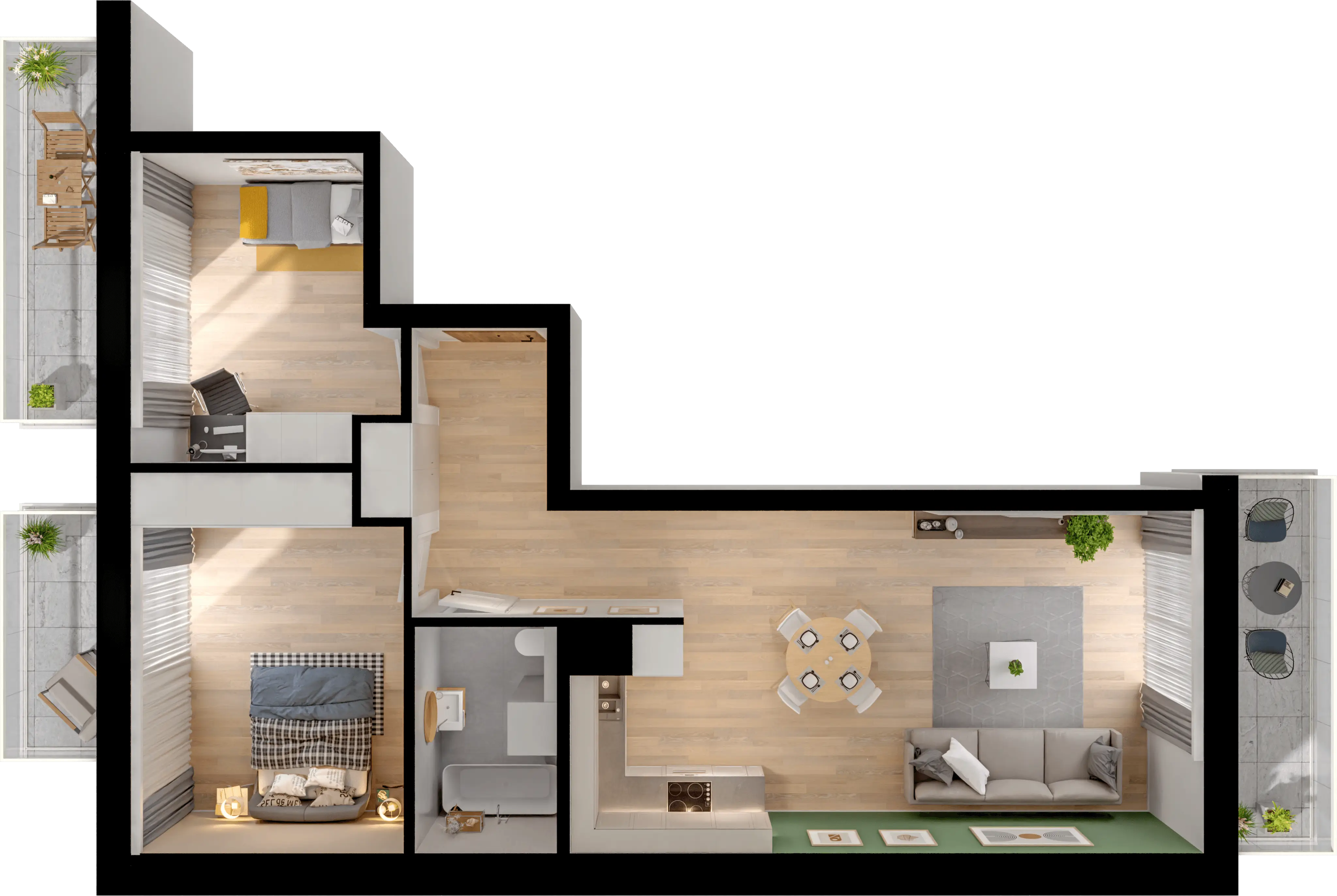 Single flat view