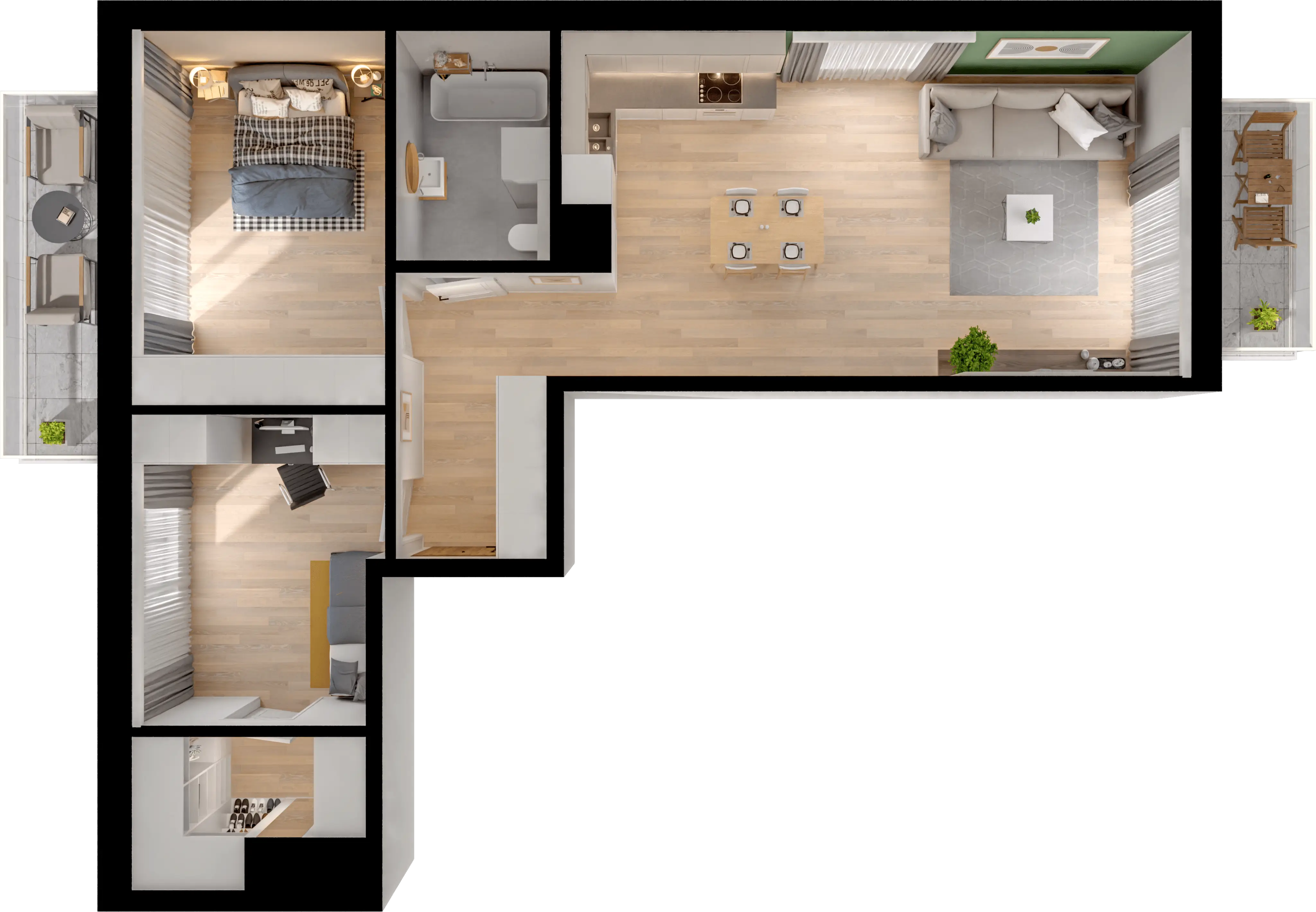 Single flat view