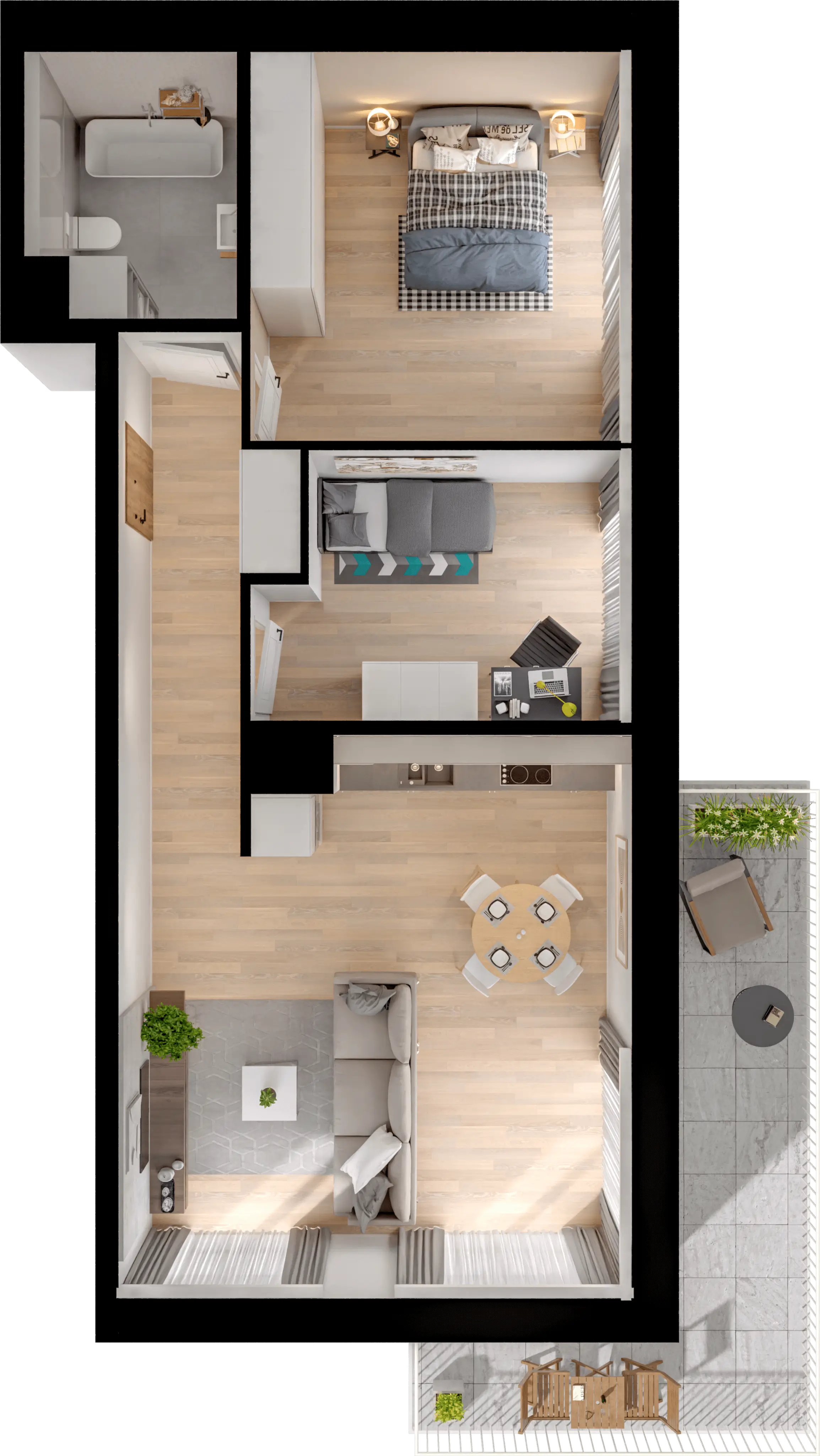 Single flat view