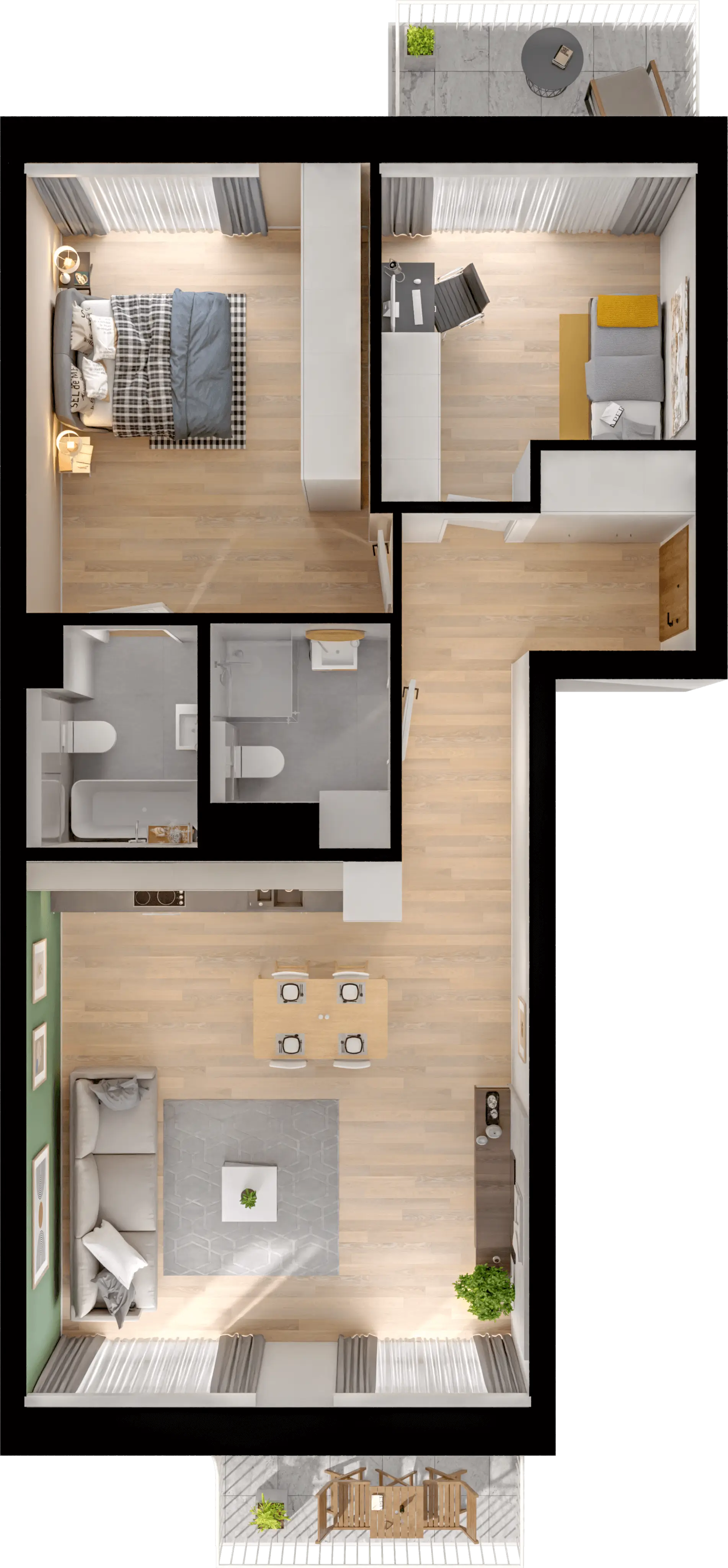 Single flat view
