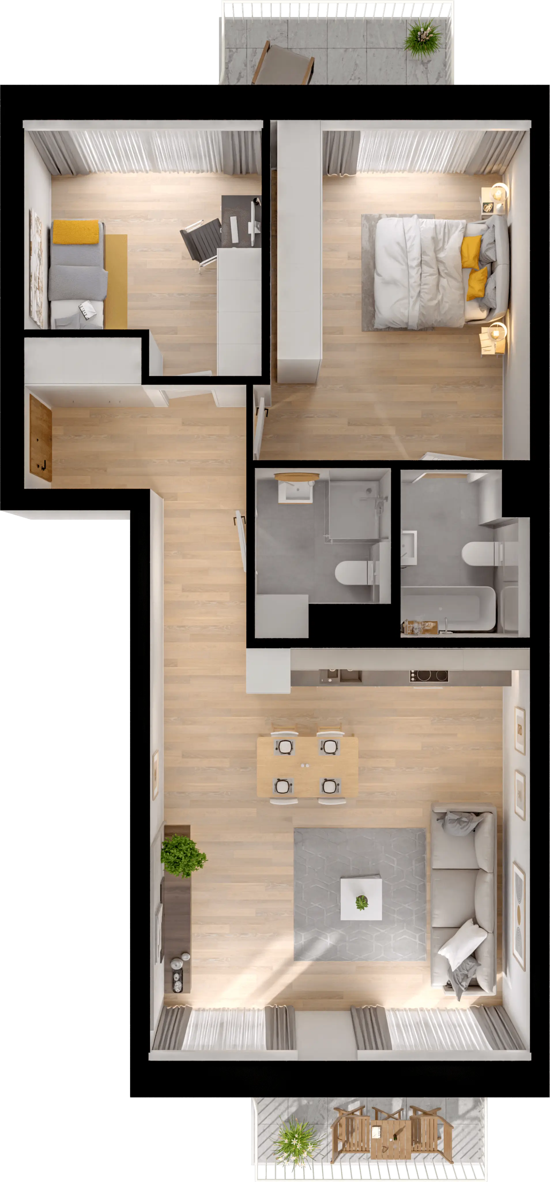 Single flat view