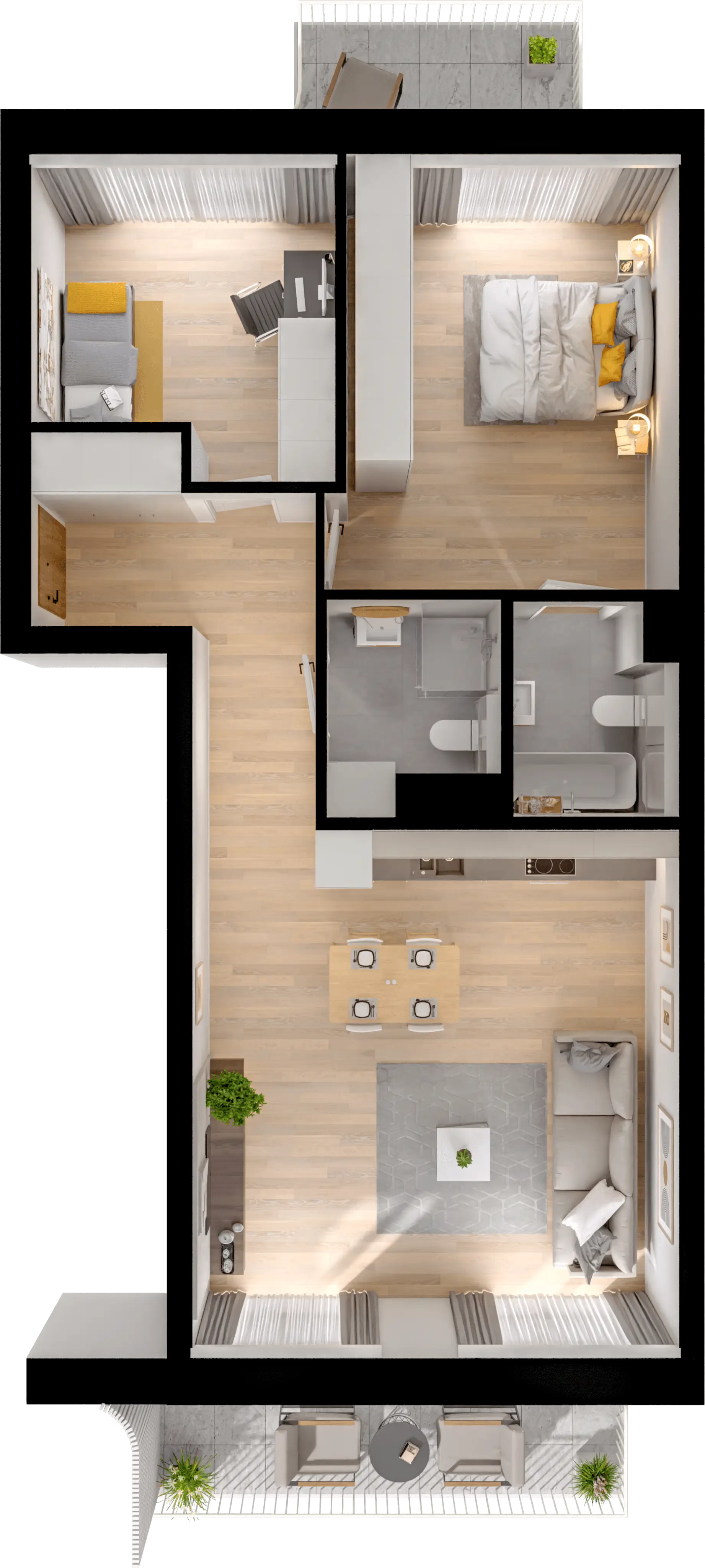 Single flat view