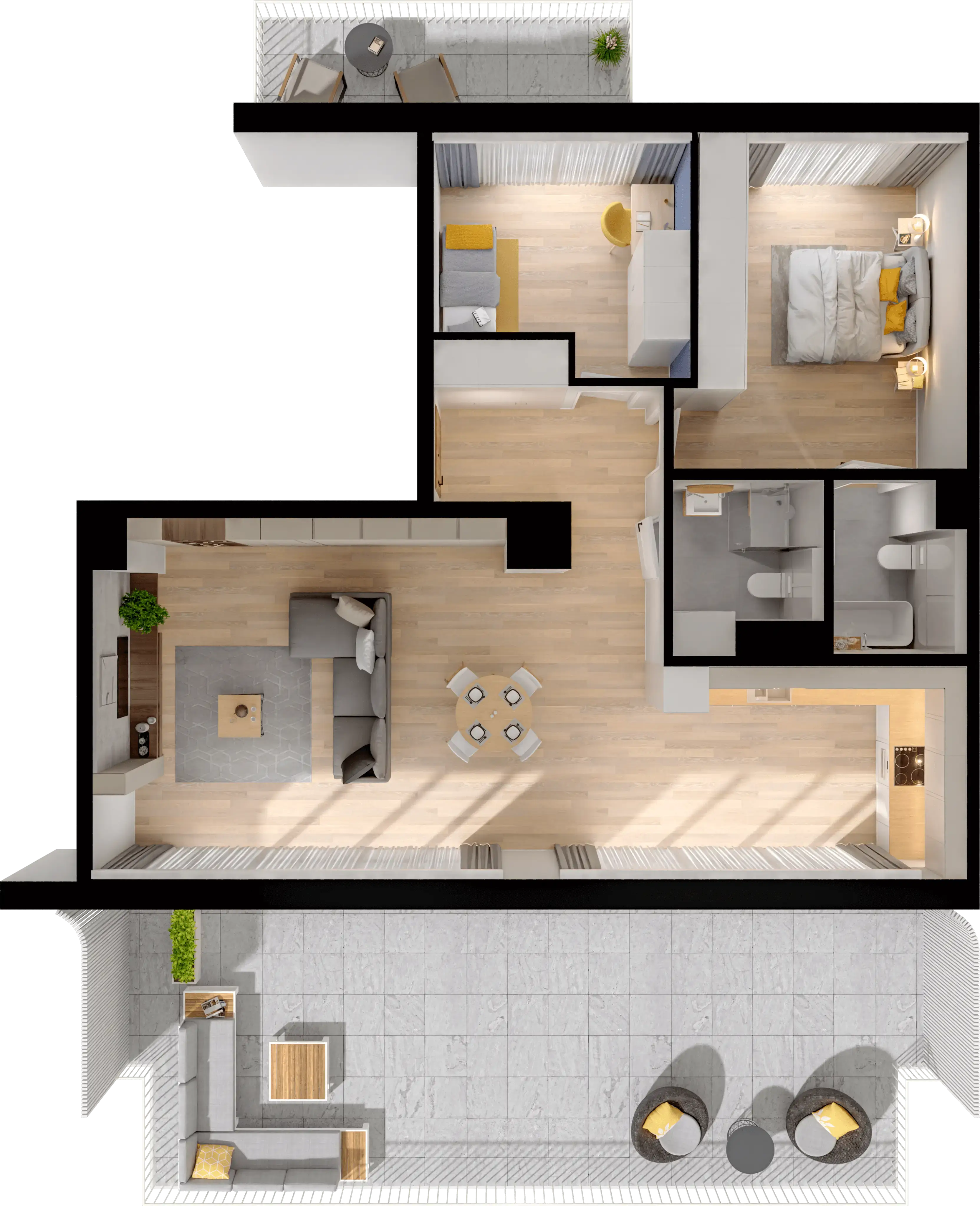 Single flat view