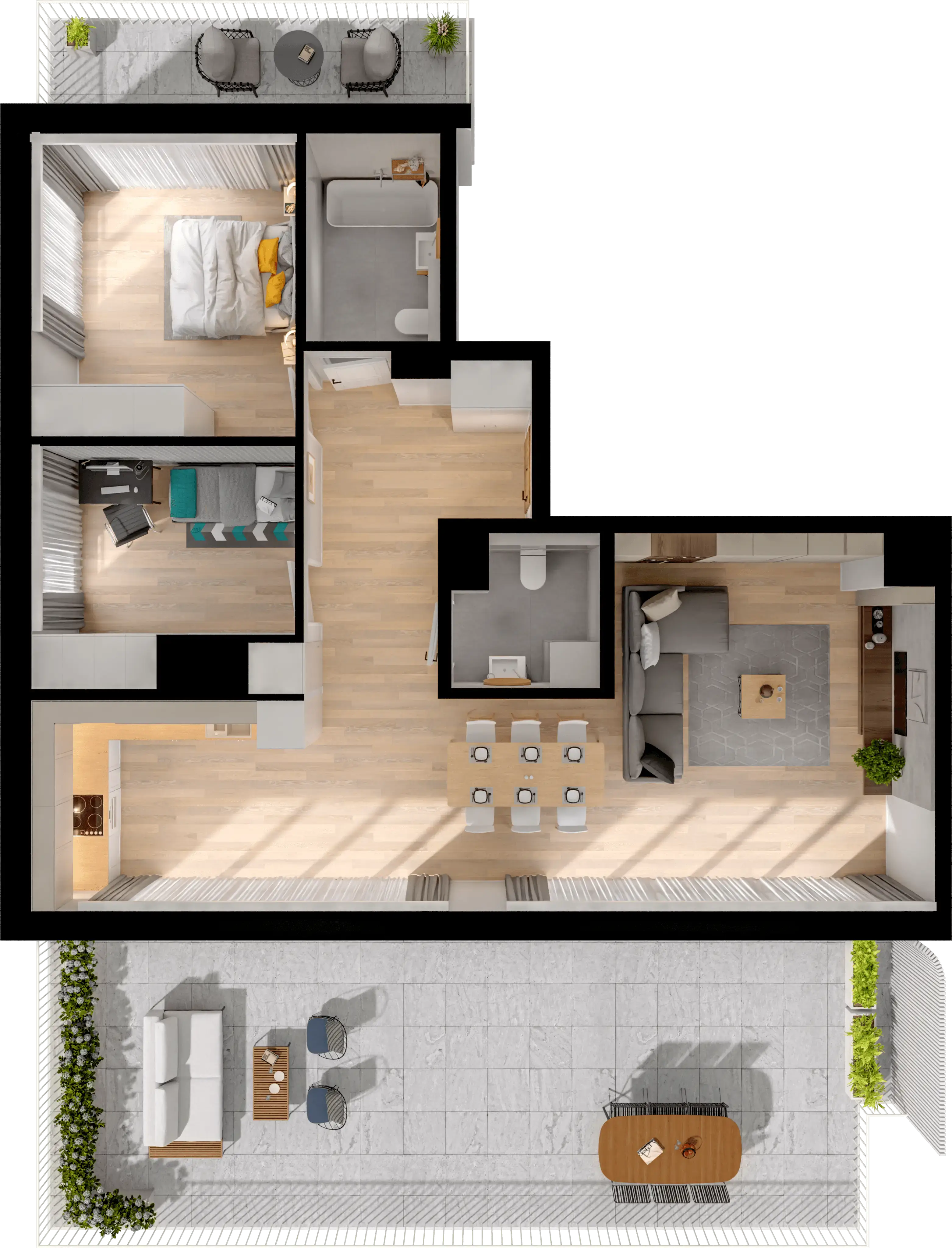 Single flat view