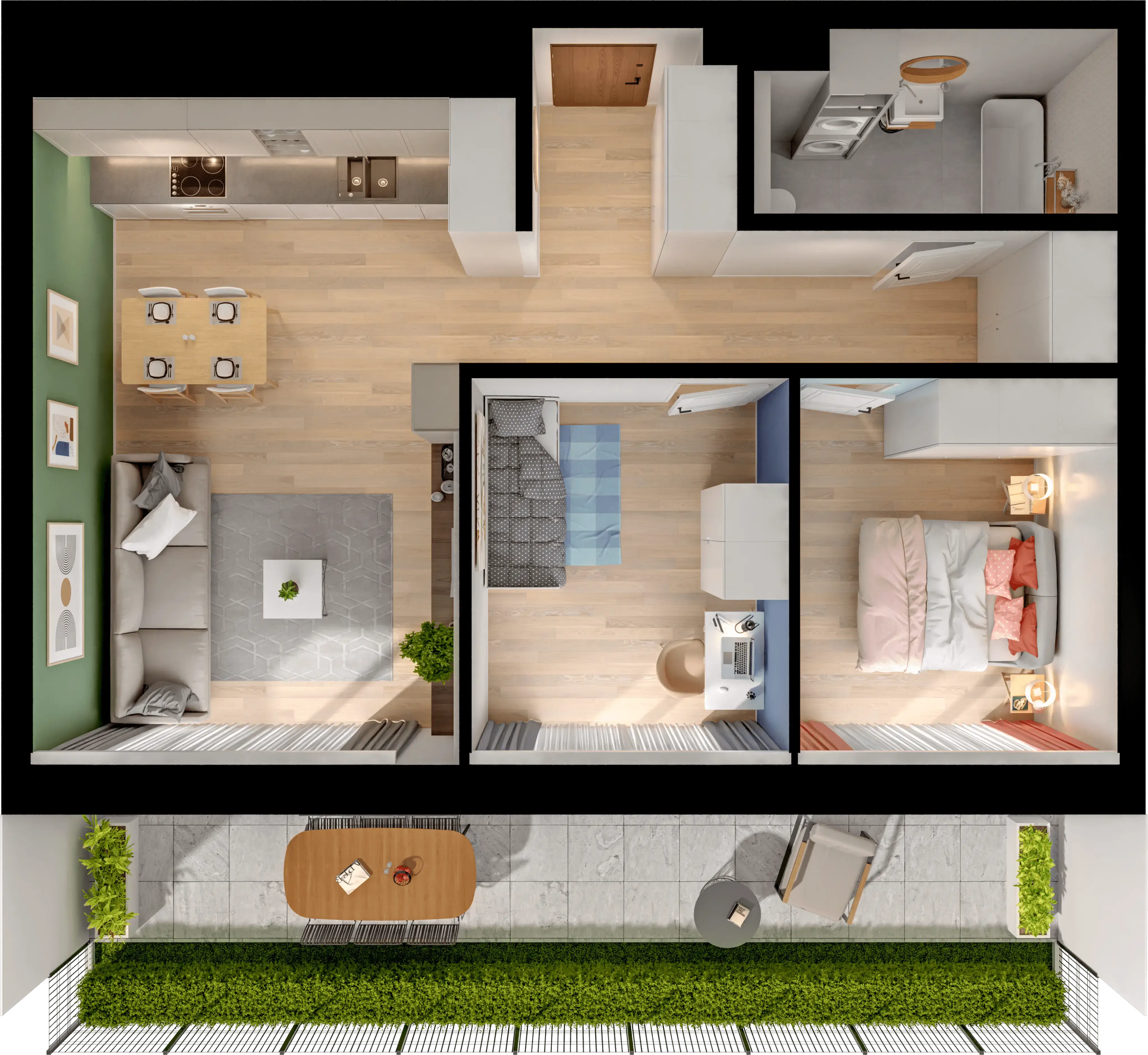 Single flat view