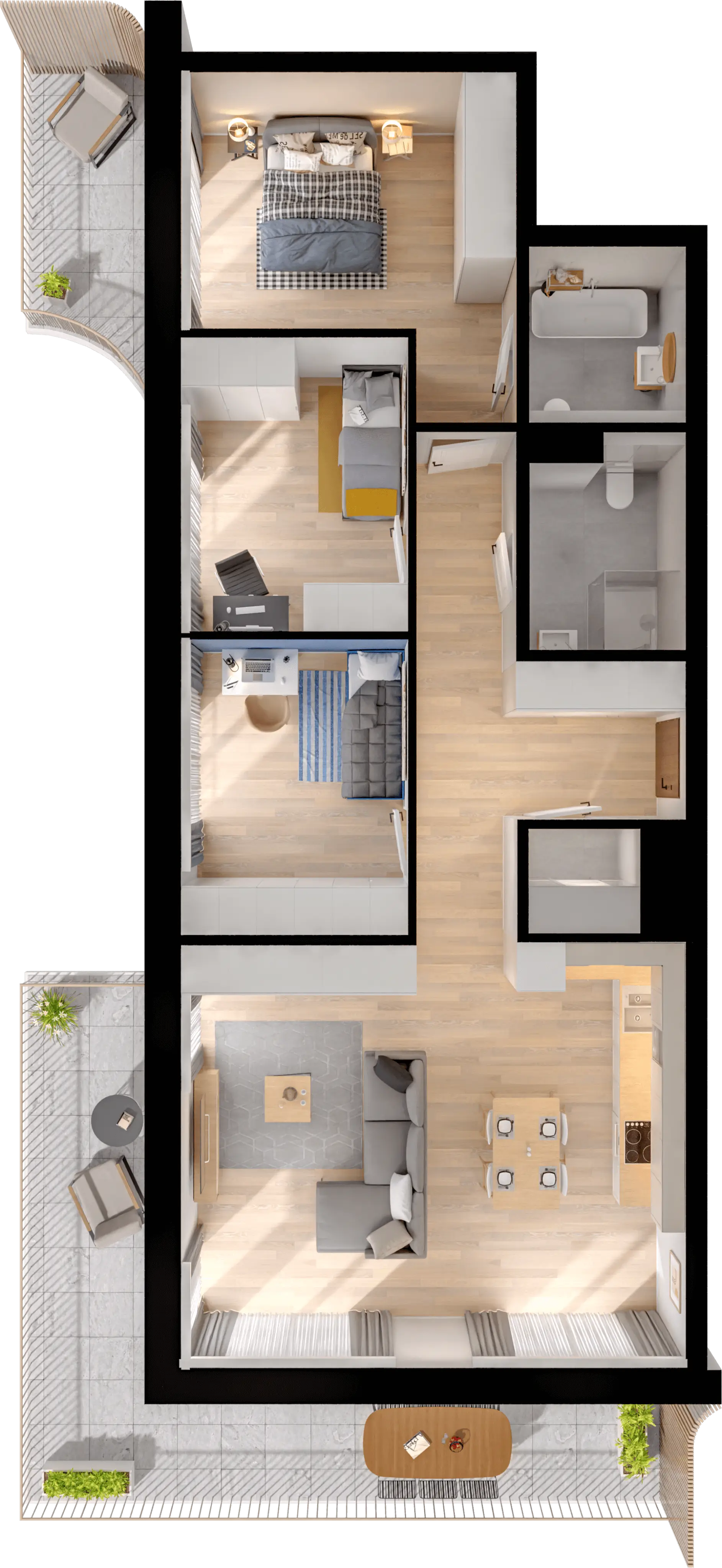 Single flat view