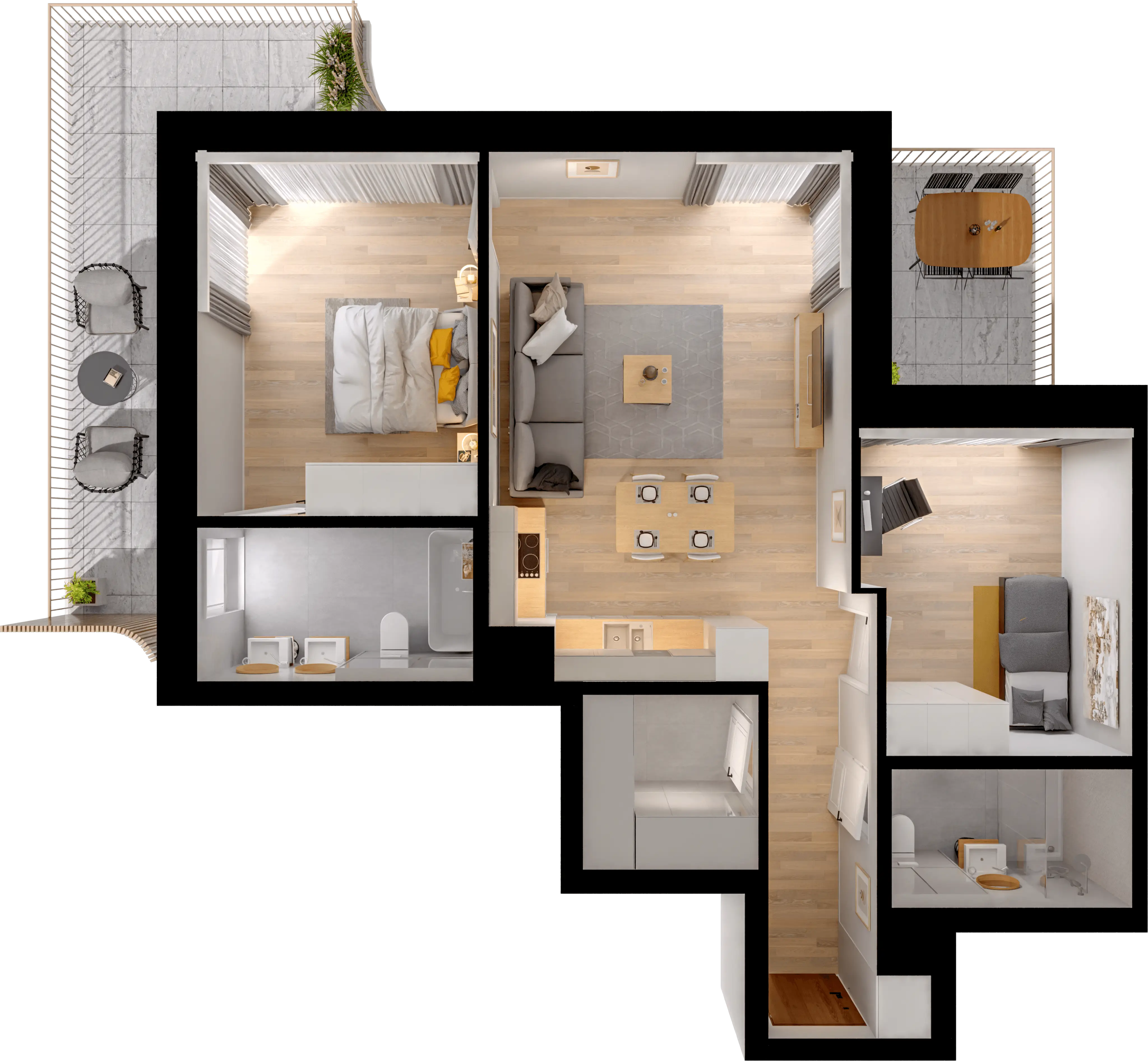 Single flat view