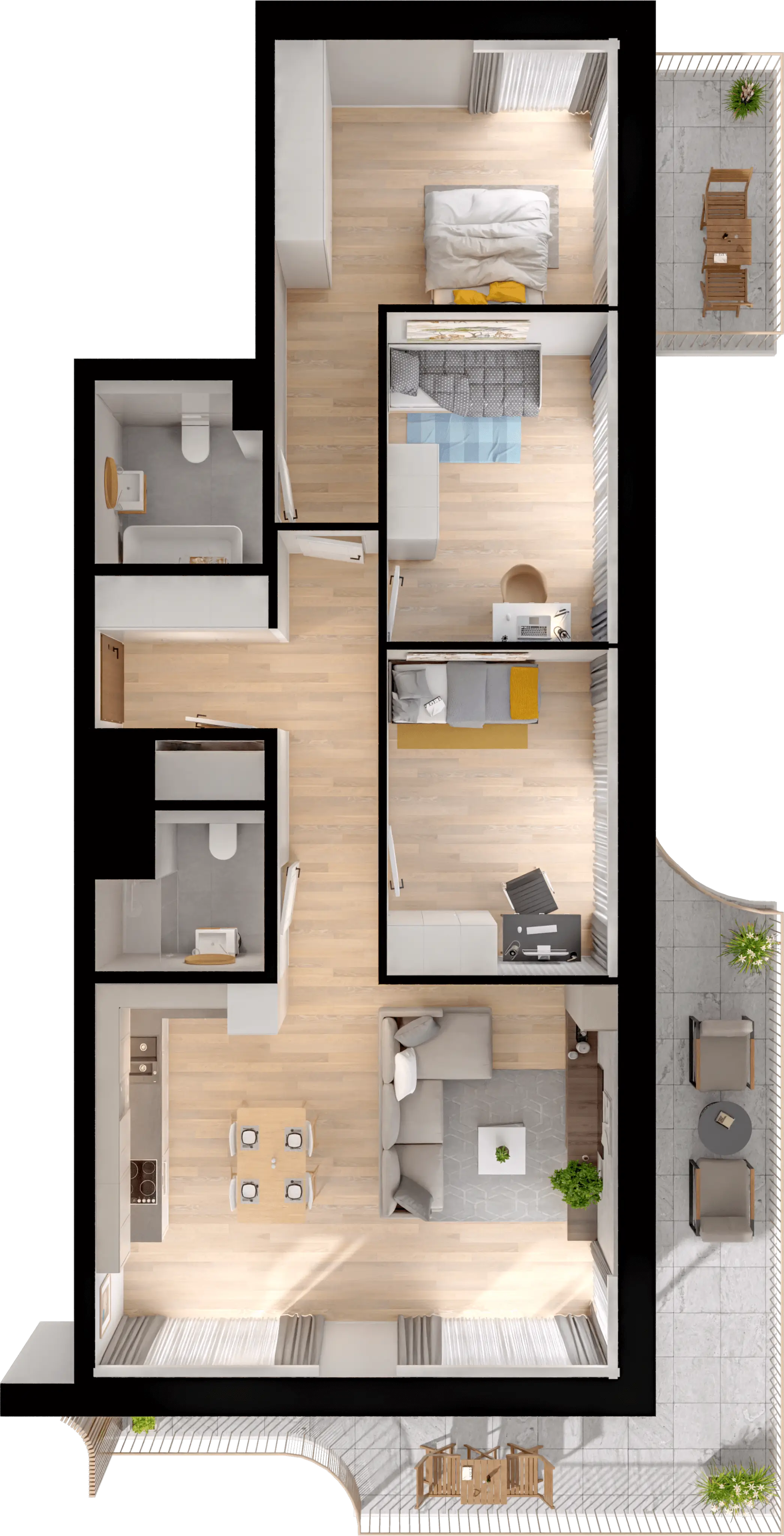 Single flat view