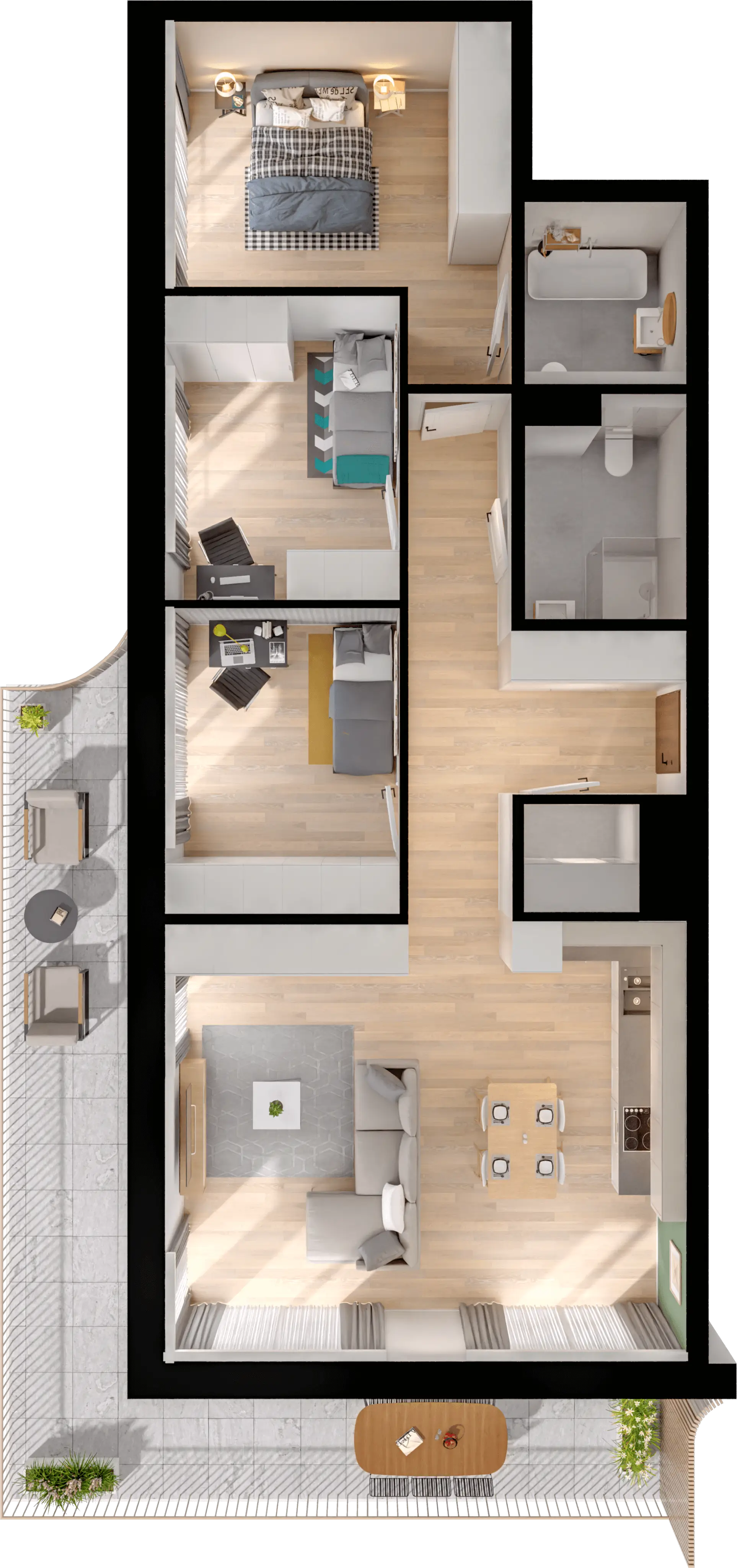 Single flat view