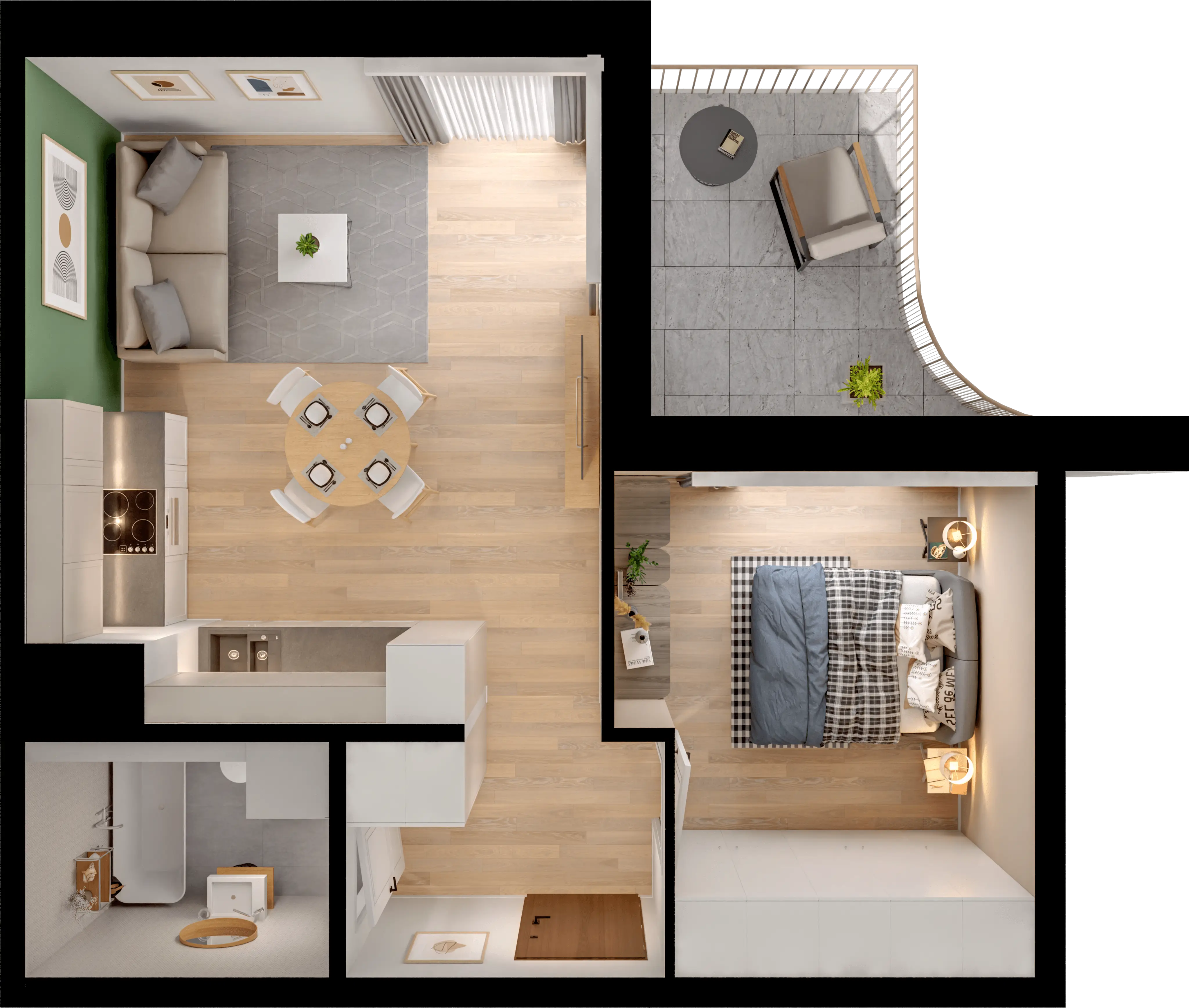 Single flat view